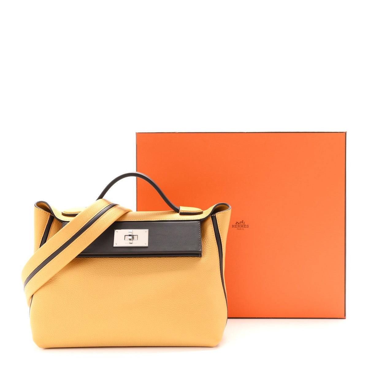 エルメス 24/24 ヴァンキャトル 29 Paille Bai Brun スイフト / トゴ シルバー金具 HERMES 24/24 29 PAILLE BAI BRUN SWIFT / TOGO SILVER HARDWARE