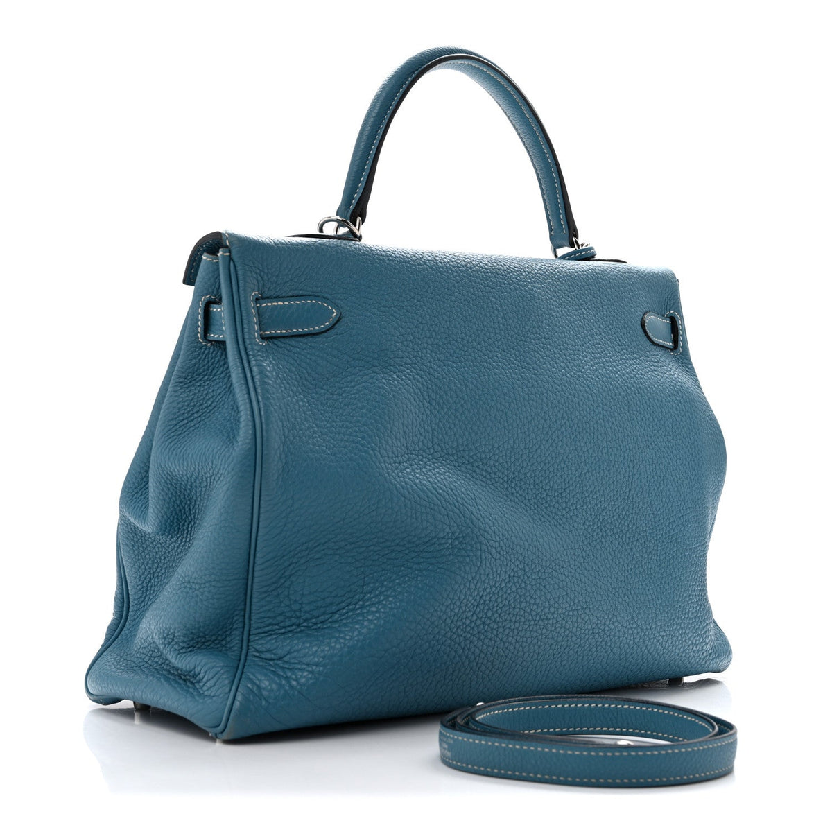 エルメス ケリー 35 内縫い Blue Jean トリヨンクレマンス シルバー金具 HERMES KELLY 35 RETOURNE BLUE JEAN TAURILLON CLEMENCE SILVER HARDWARE