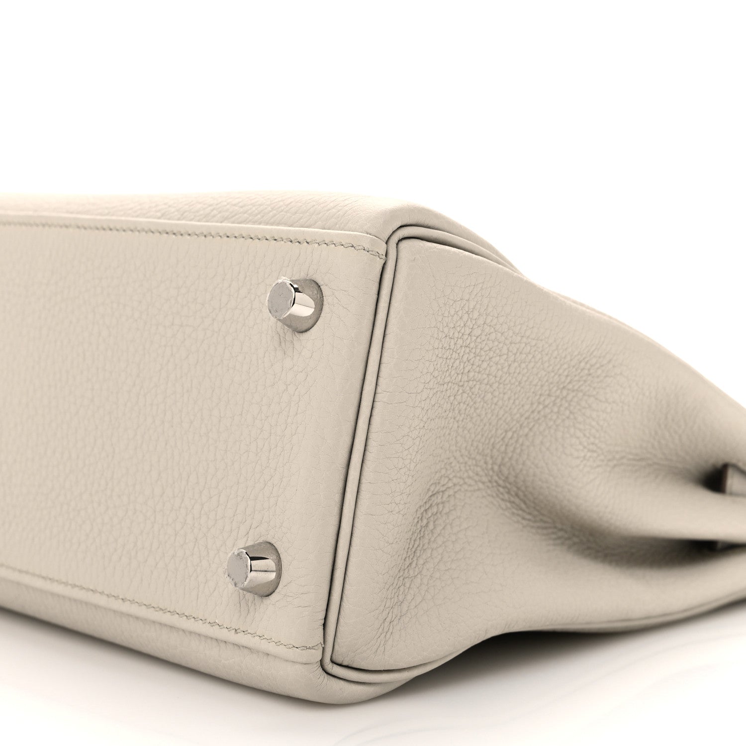 HERMES KELLY 25 RETOURNE BETON TOGO SILVER HARDWARE