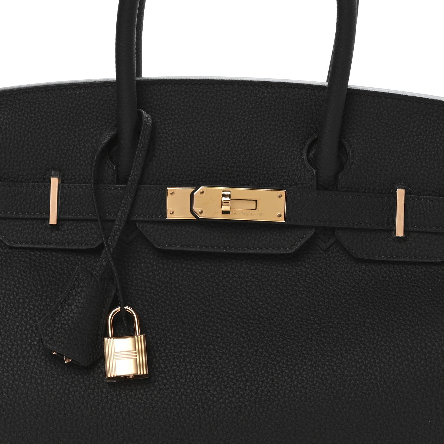 HERMES BIRKIN 30 BLACK TOGO ROSE GOLD HARDWARE