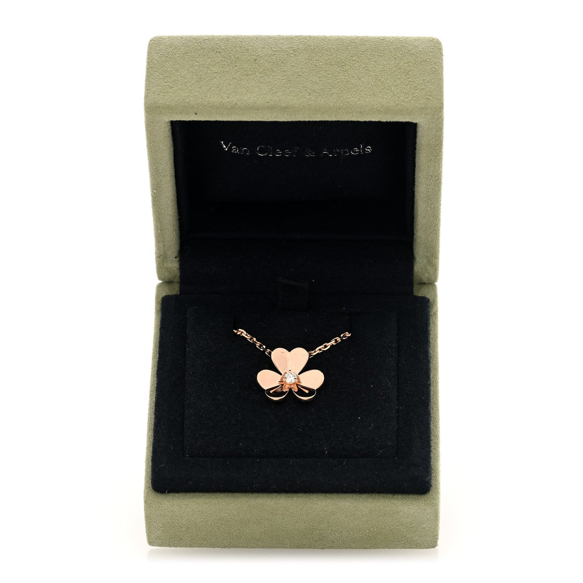 Van Cleef & Arpels Small Frivole Pendant Necklace Diamond 18K Rose Gold