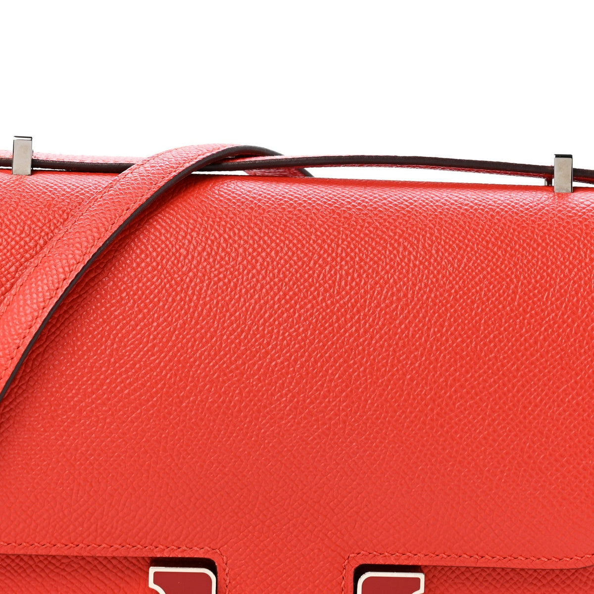Hermès Mini Constance 18 Capucine Sanguine Epsom Enamel Hardware