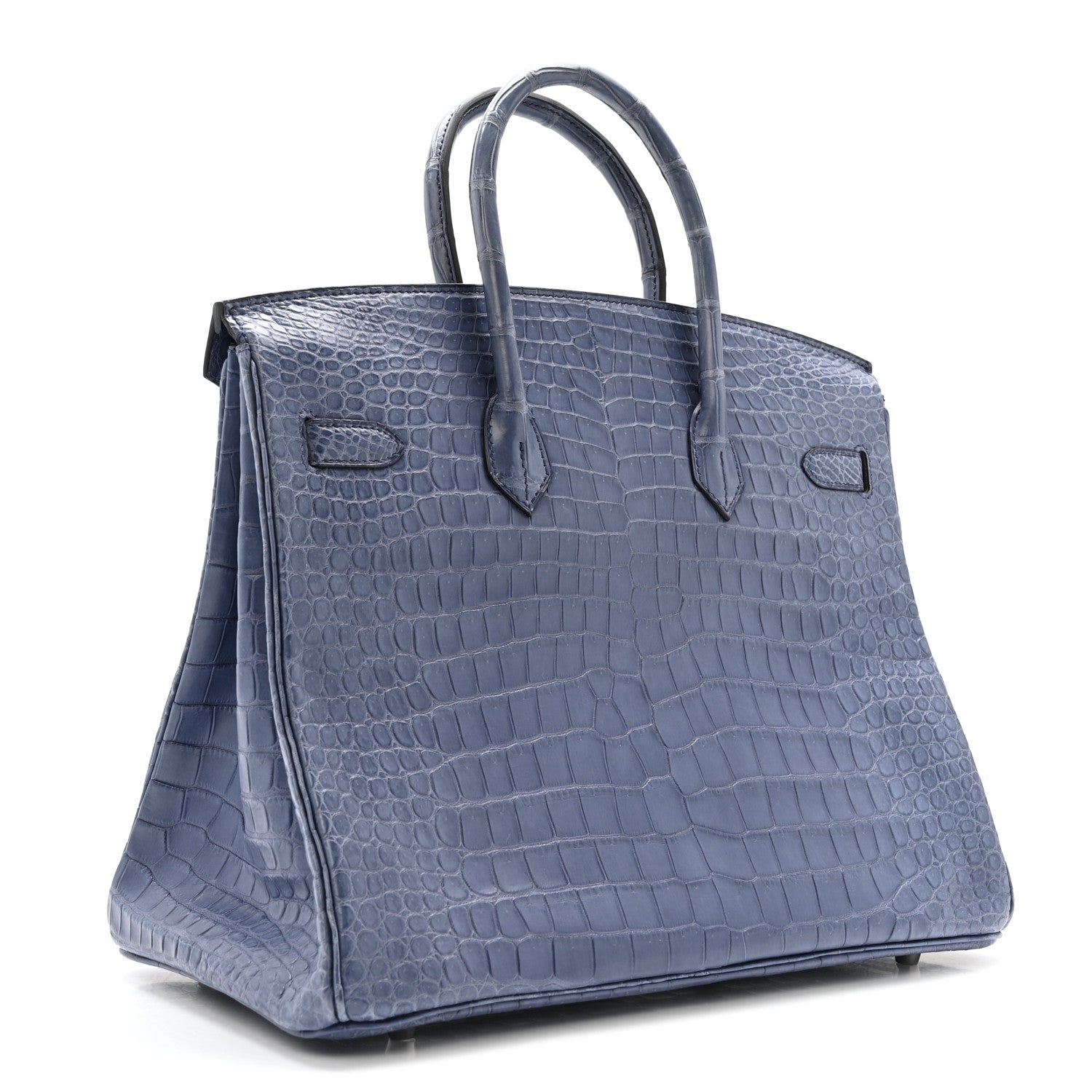 HERMES BIRKIN 35 BLEU BRIGHTON MATTE POROSUS CROCODILE GOLD HARDWARE