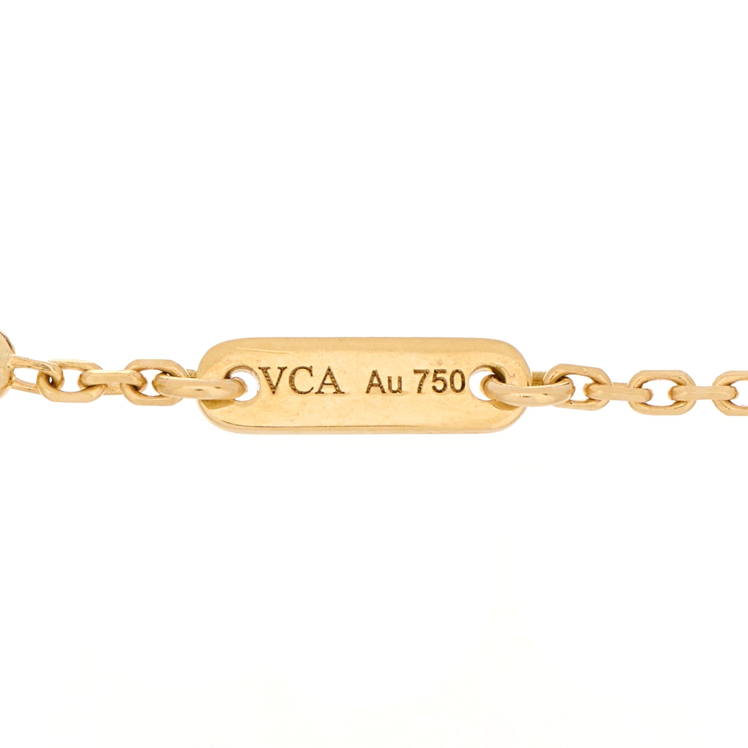 Van Cleef & Arpels 18K Yellow Gold Mother-of-Pearl Sweet Alhambra Bracelet