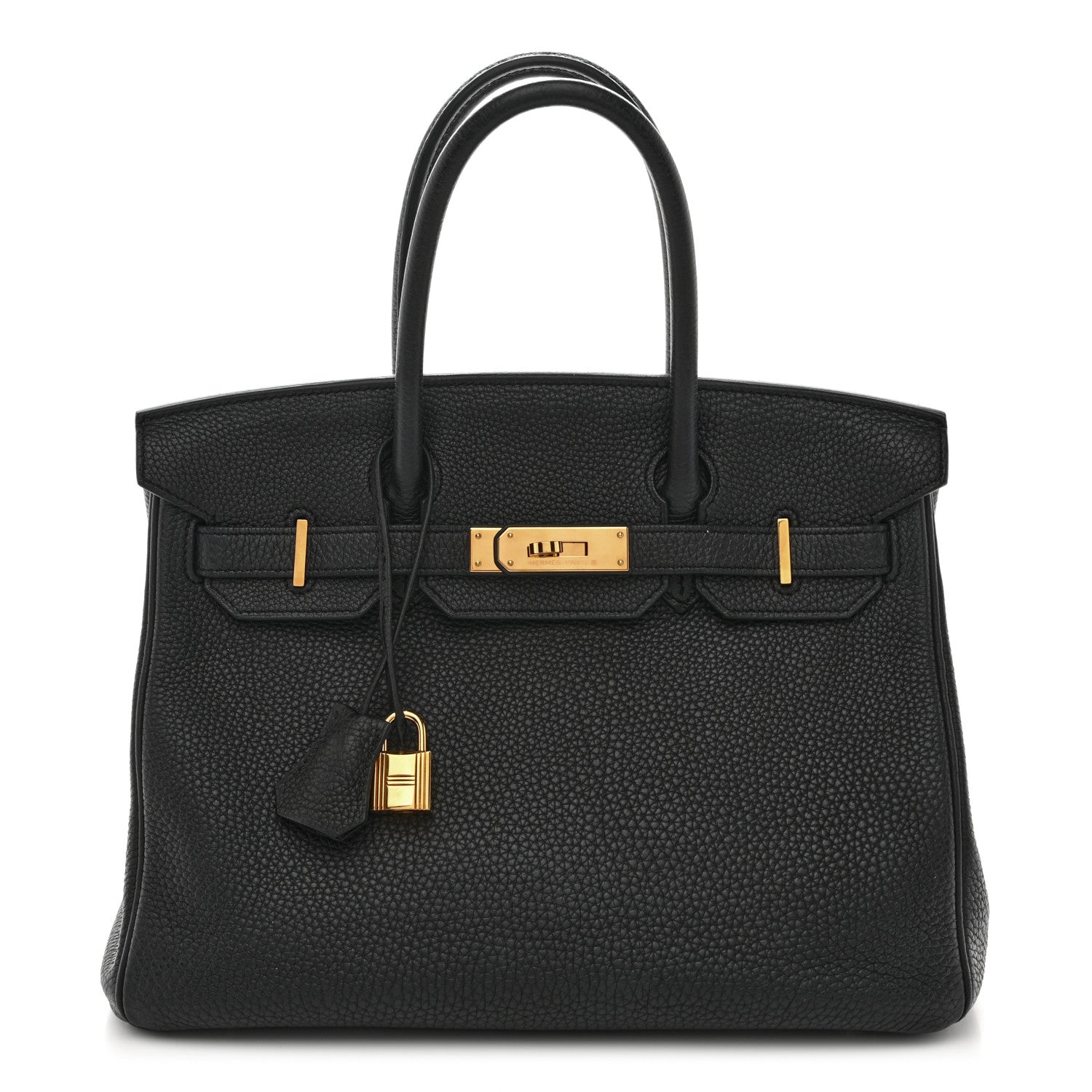 HERMES BIKRIN 30 BLACK TOGO GOLD HARDWARE