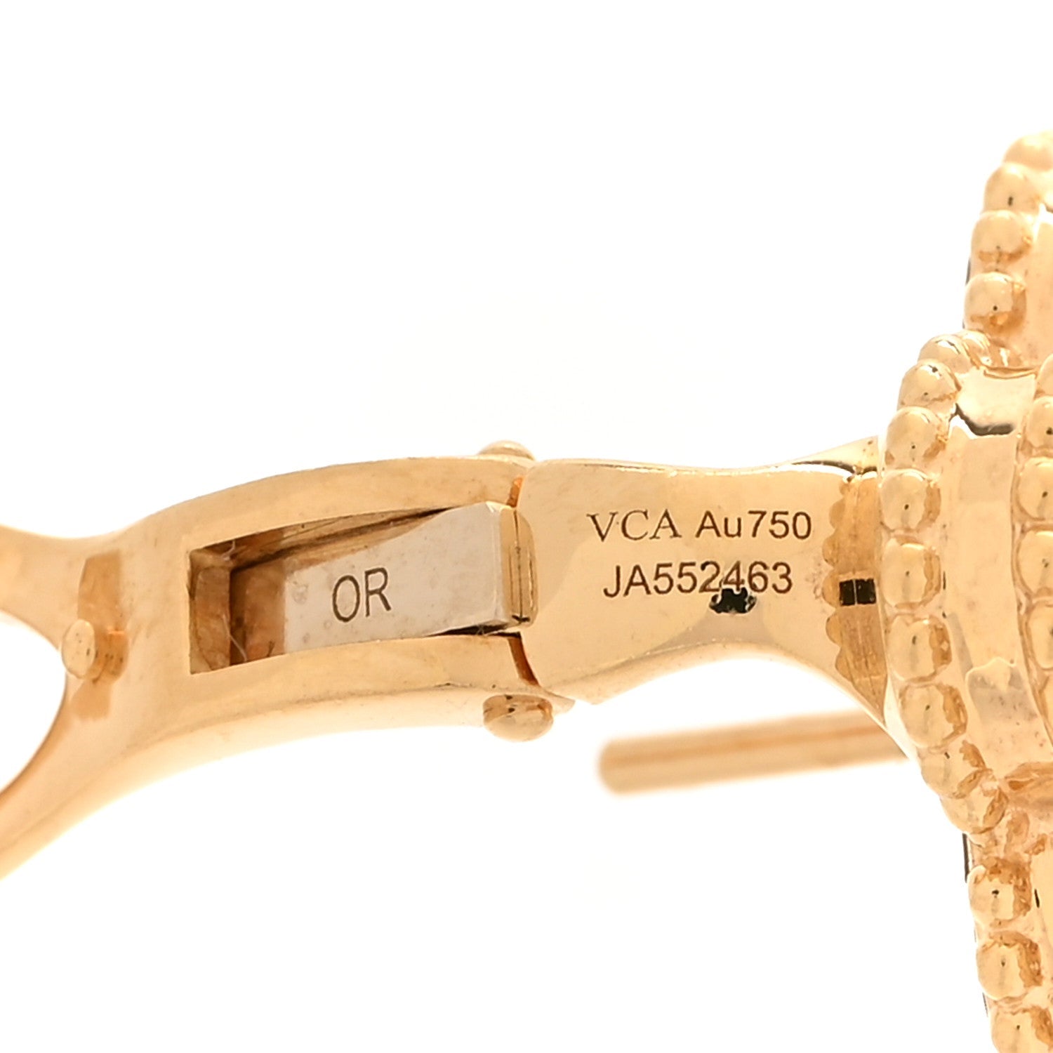 ヴァンクリーフ&アーペル ヴィンテージアルハンブラ ピアス ギョーシェ 18K イエローゴールド VAN CLEEF & ARPELS VINTAGE ALHAMBRA EARRINGS GUILLOCHÉ 18K YELLOW GOLD