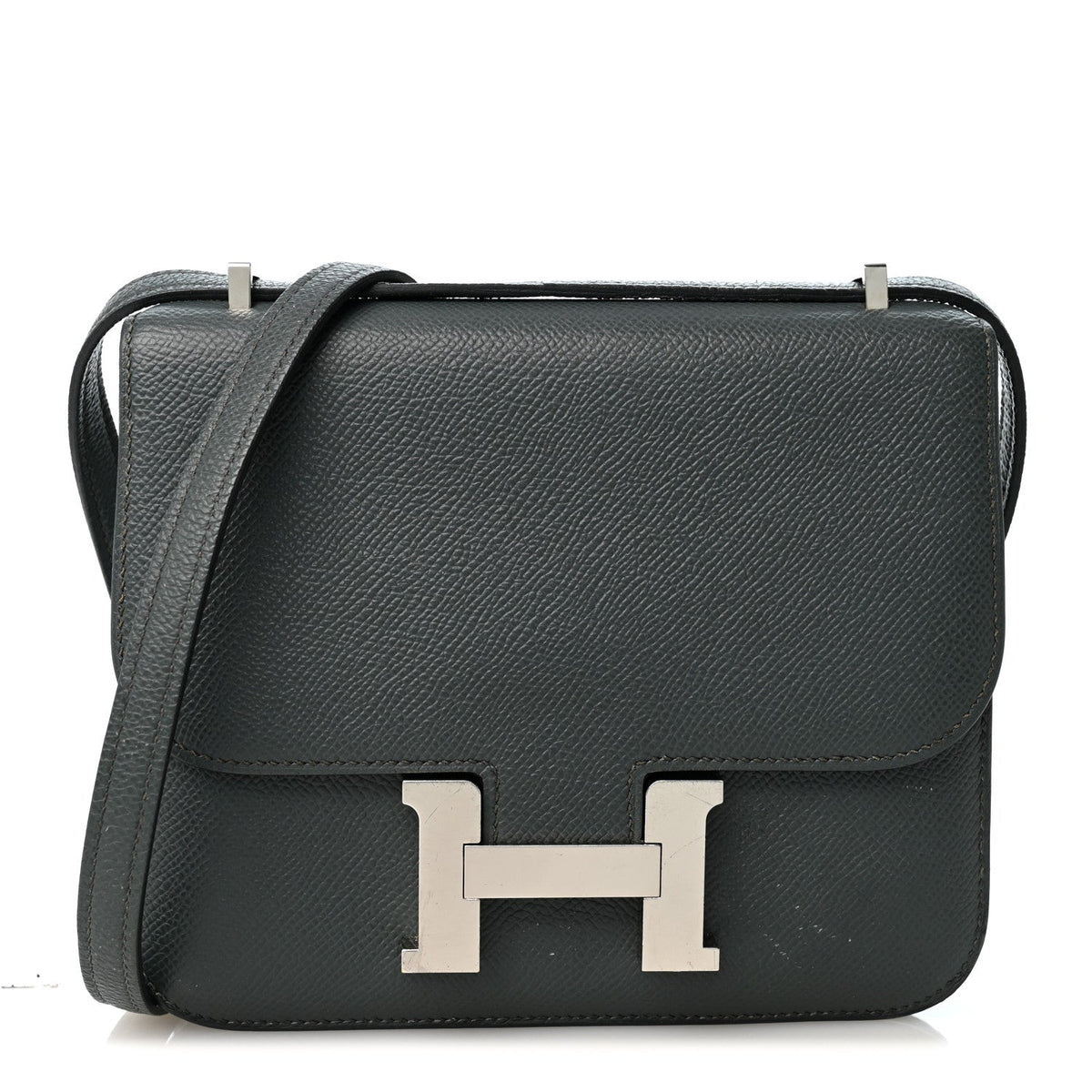 Hermès Mini Constance 18 Bleu Orage Epsom Silver Hardware