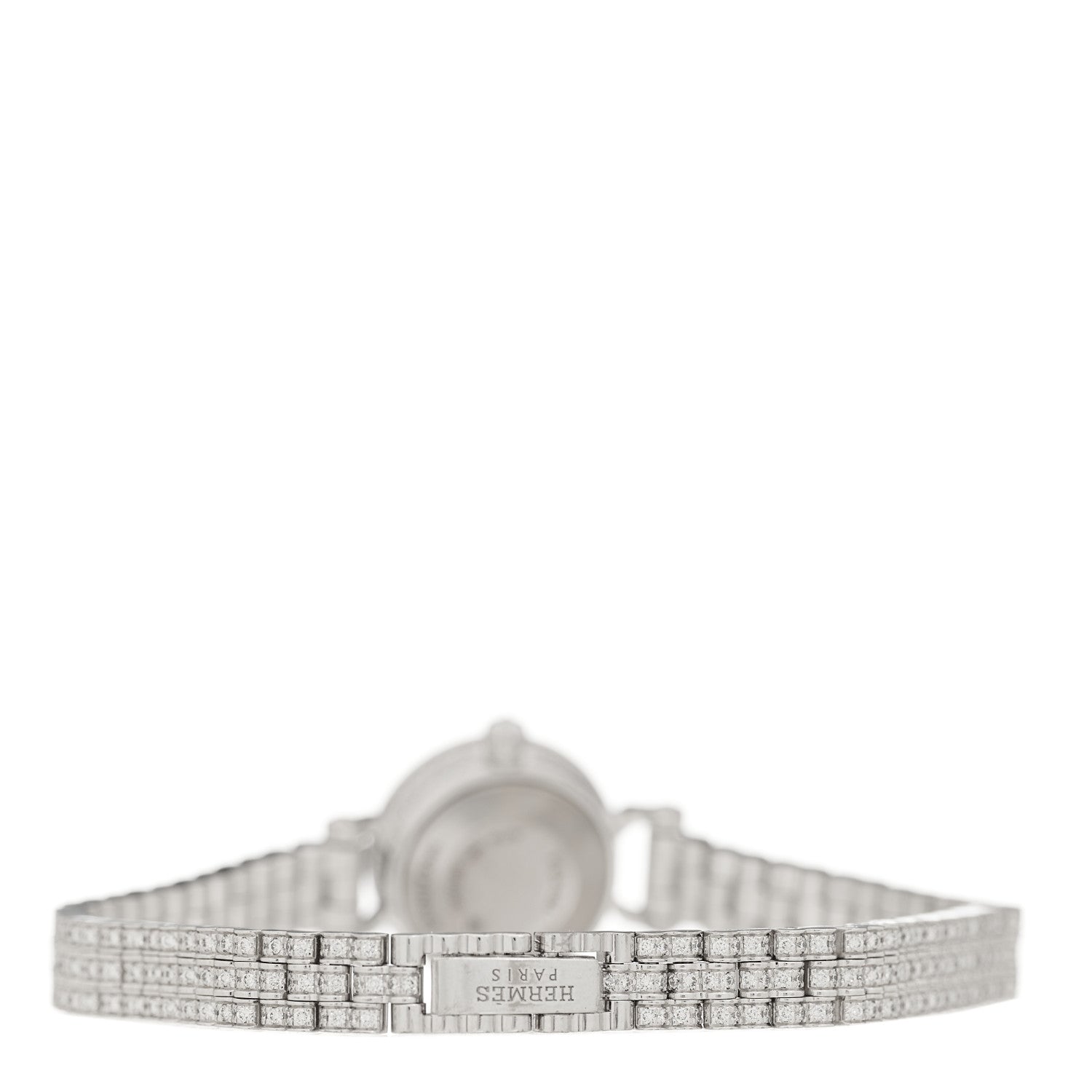 Hermès 18K White Gold Diamond-Paved 16mm Faubourg Quartz Watch