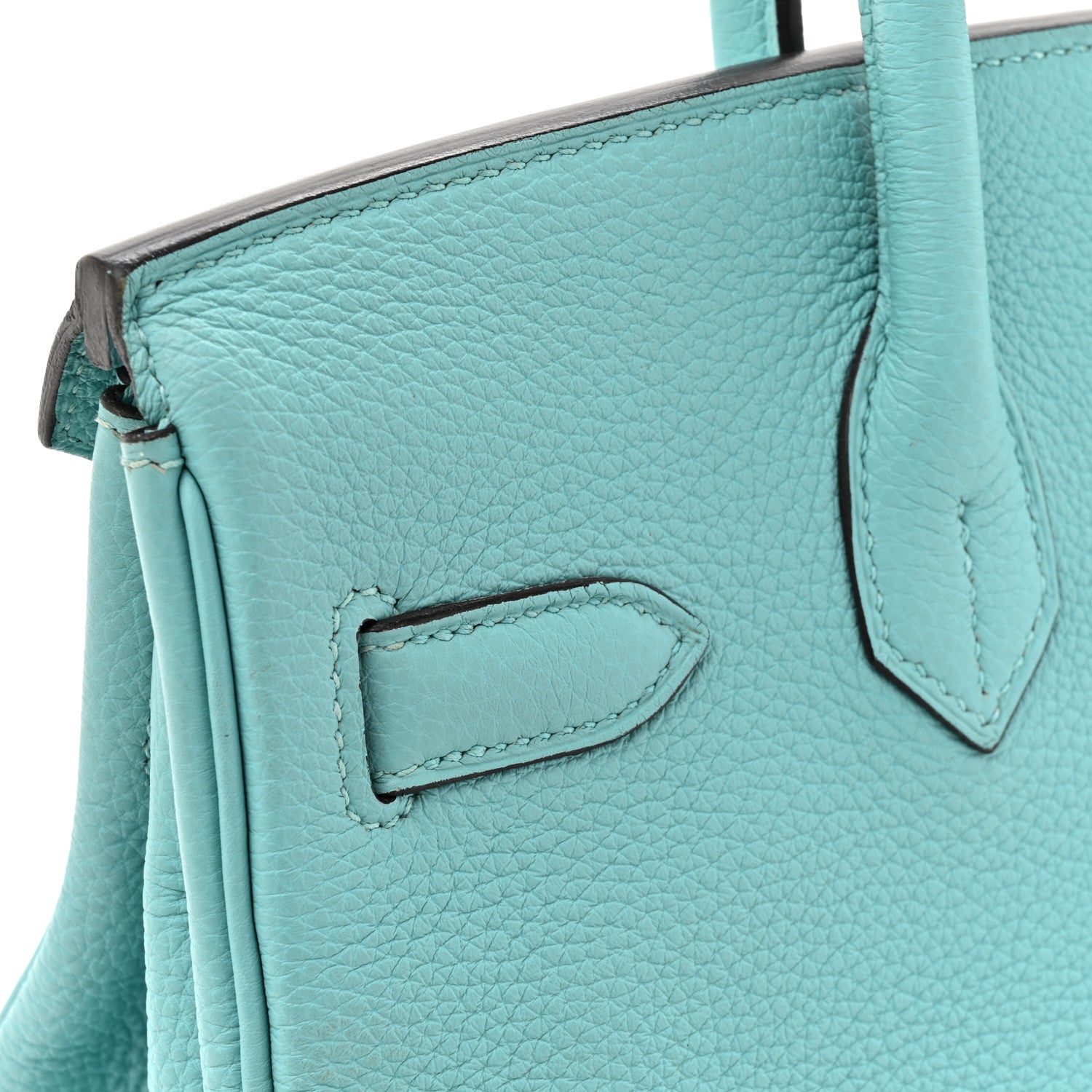 HERMES BIRKIN 30 BLEU ATOLL TOGO SILVER HARDWARE