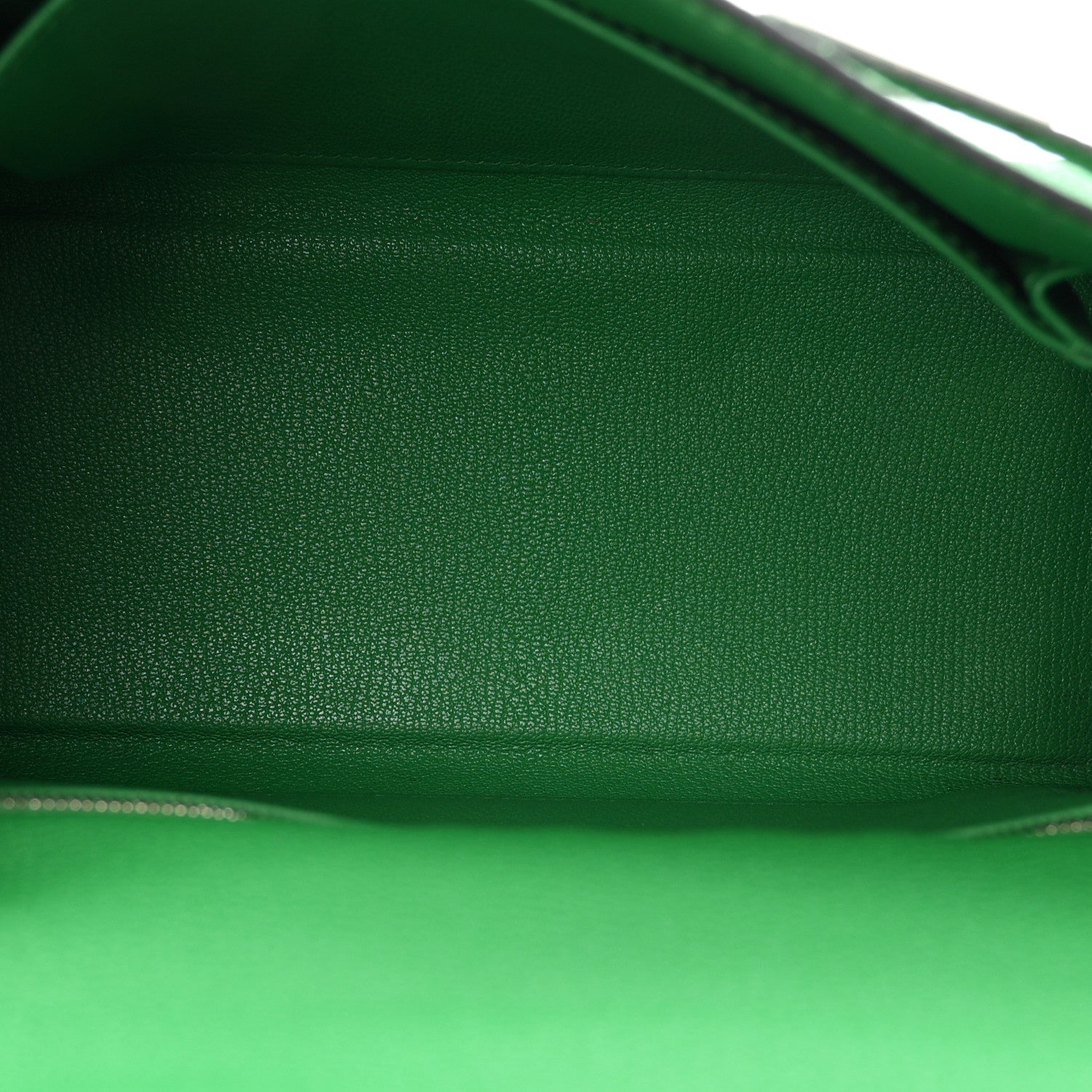 HERMES KELLY 25 SELLIER BAMBOU TOGO SILVER HARDWARE