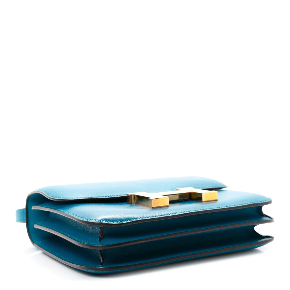 Hermes Mini Constance 18 Bleu Izmir Tadelakt Gold Hardware