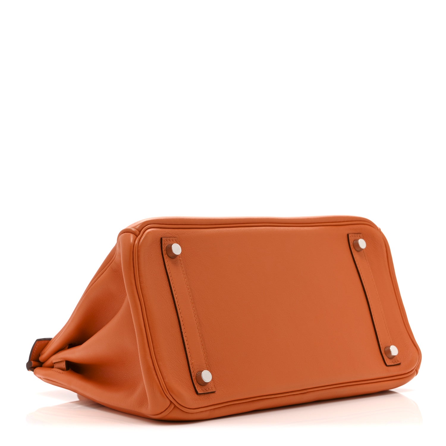 HERMES BIRKIN 30 ORANGE SWIFT SILVER HARDWARE