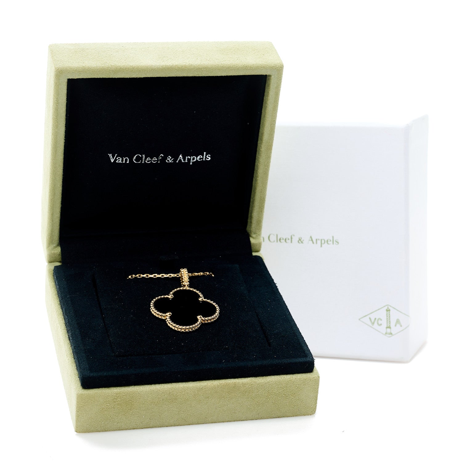 ヴァンクリーフ&アーペル マジックアルハンブラ ペンダントネックレス ブラックオニキス 18K イエローゴールド VAN CLEEF & ARPELS MAGIC ALHAMBRA PENDANT NECKLACE BLACK ONYX 18K YELLOW GOLD