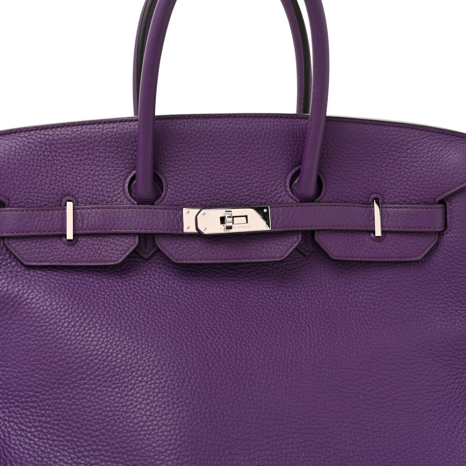HERMES BIRKIN 35 ULTRAVIOLET TAURILLON CLEMENCE SILVER HARDWARE