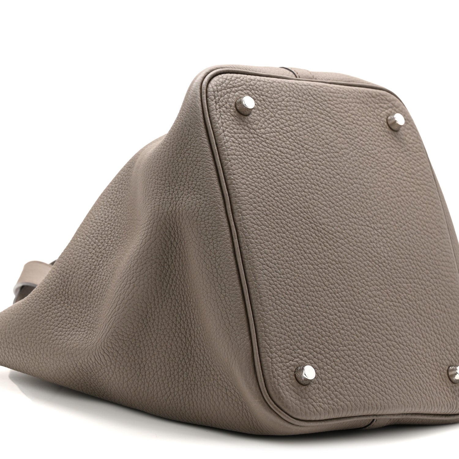 HERMES PICOTIN LOCK MM 22 ETAIN TAURILLON CLEMENCE SILVER HARDWARE