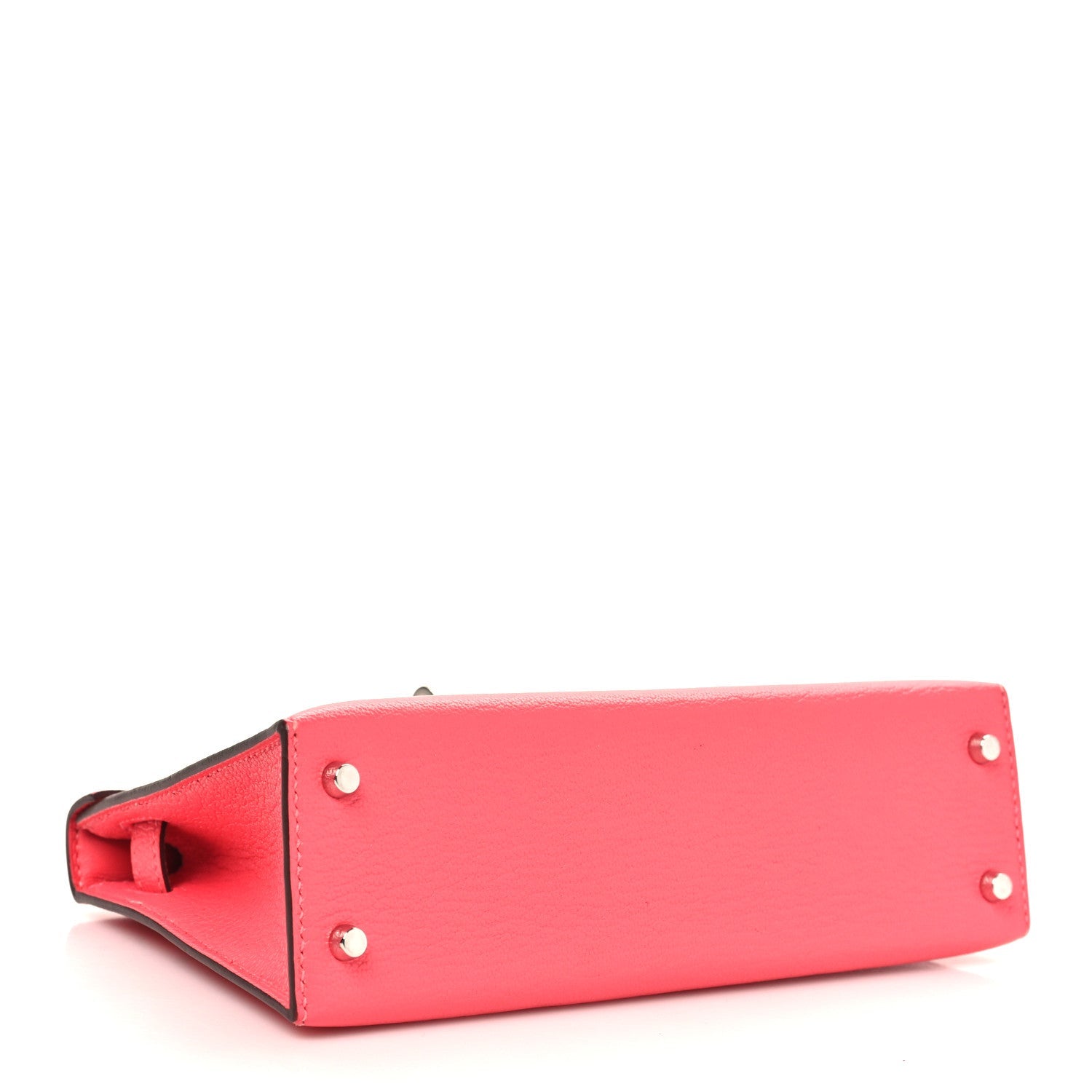 エルメス ミニケリー 20 外縫い Rose Lipstick シェーブルミゾール シルバー金具 HERMES MINI KELLY 20 SELLIER ROSE LIPSTICK CHEVRE MYSORE SILVER HARDWARE