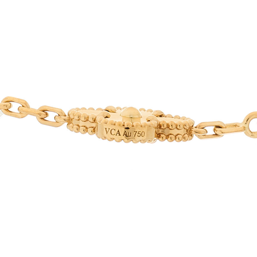 ヴァンクリーフ&アーペル ヴィンテージアルハンブラ 10モチーフ ネックレス ギョーシェ 18K イエローゴールド VAN CLEEF & ARPELS VINTAGE ALHAMBRA 10 MOTIFS NECKLACE GUILLOCHÉ 18K YELLOW GOLD