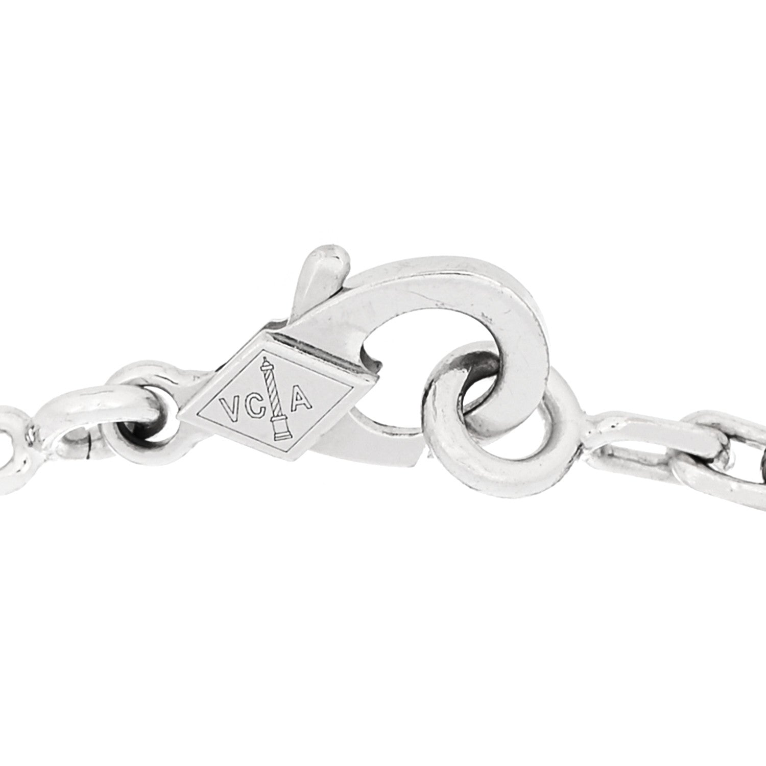 ヴァンクリーフ&アーペル ヴィンテージアルハンブラ 5モチーフ ブレスレット ギョーシェ 18K ホワイトゴールド VAN CLEEF & ARPELS VINTAGE ALHAMBRA 5 MOTIFS BRACELET GUILLOCHÉ 18K WHITE GOLD