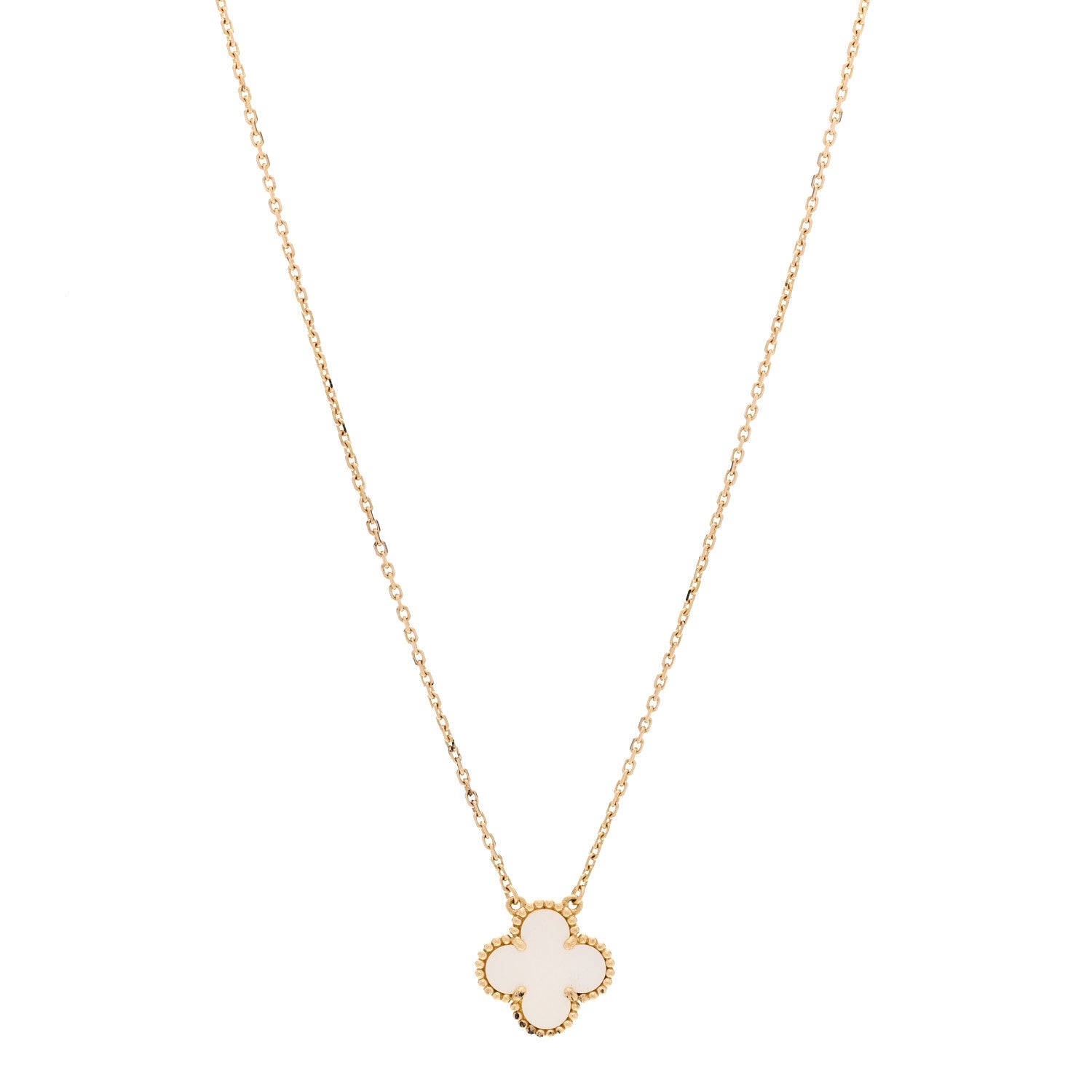 ヴァンクリーフ&アーペル ヴィンテージアルハンブラ ペンダントネックレス マザーオブパール 18K イエローゴールド VAN CLEEF & ARPELS VINTAGE ALHAMBRA PENDANT NECKLACE MOTHER OF PEARL 18K YELLOW GOLD