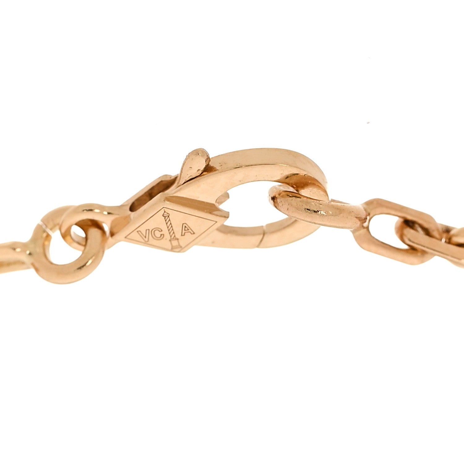 Van Cleef & Arpels 18K Yellow Gold Carnelian 5 Motif Vintage Alhambra Bracelet