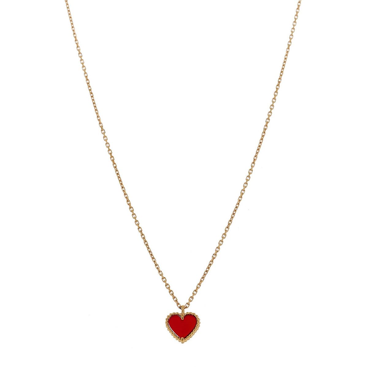 ヴァンクリーフ&アーペル スウィートアルハンブラ ペンダントネックレス カーネリアン 18K ローズゴールド VAN CLEEF & ARPELS SWEET ALHAMBRA PENDANT NECKLACE CARNELIAN 18K ROSE GOLD