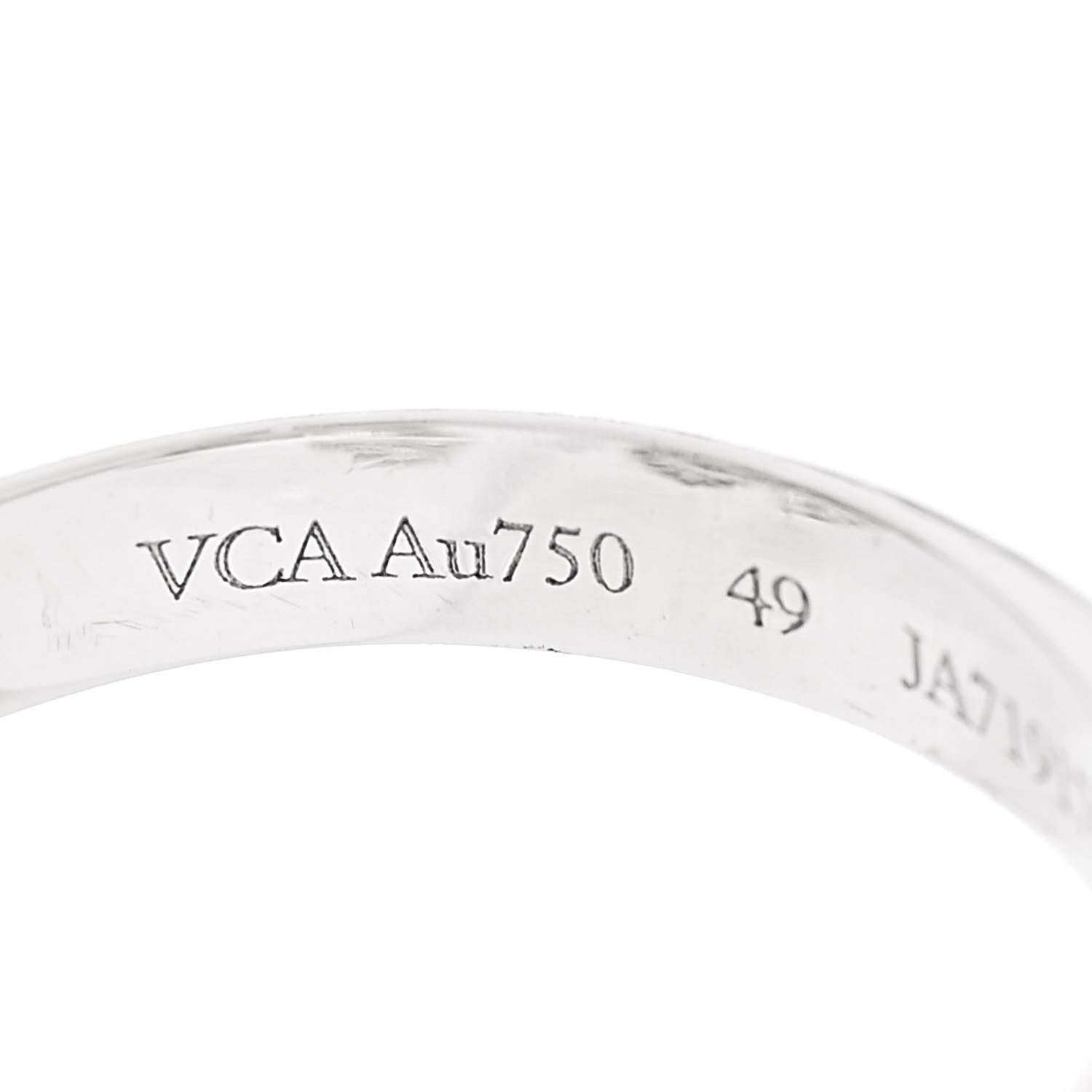 Van Cleef & Arpels 18K White Gold Diamond Two Butterfly Finger Ring 49 5