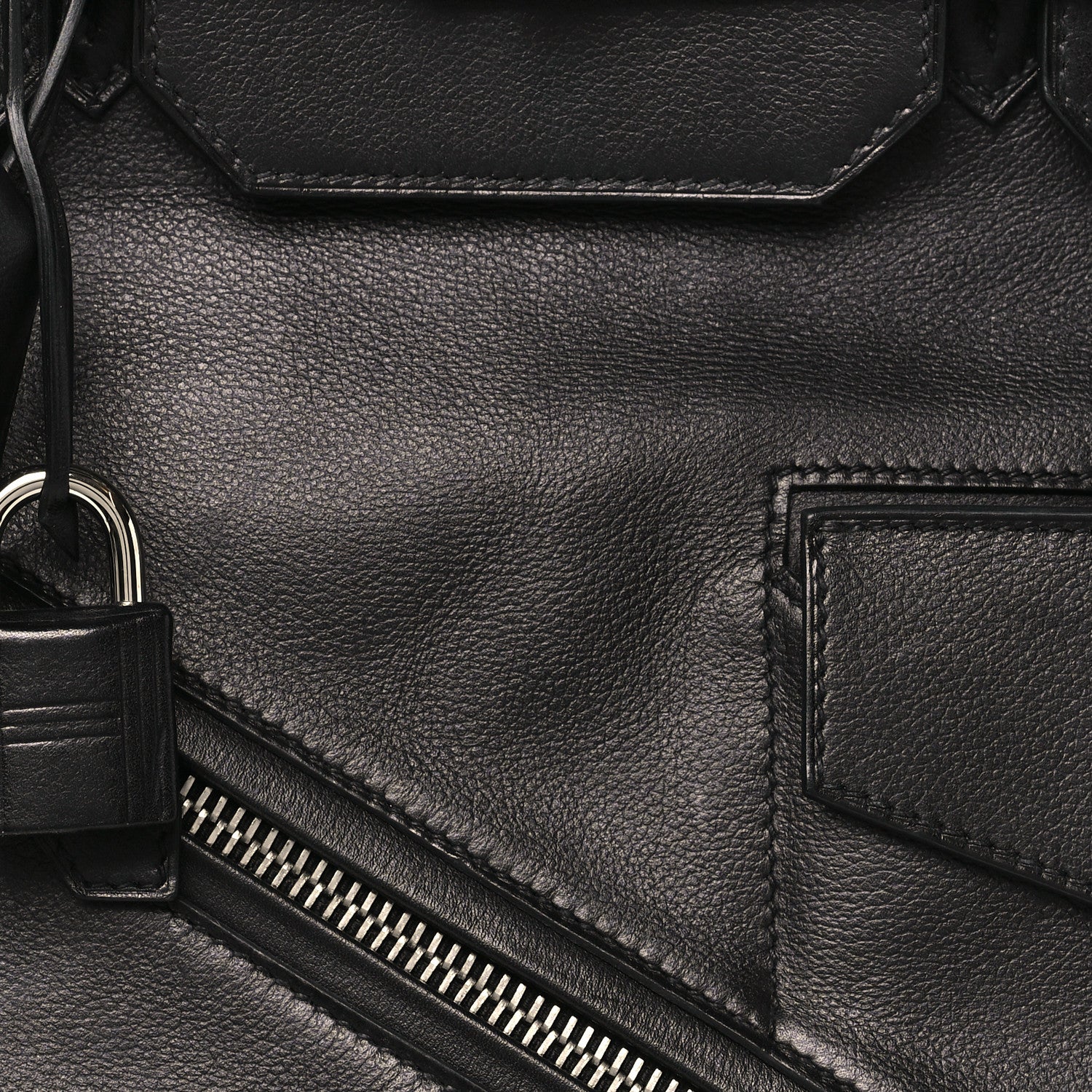 HERMES BIRKIN ROCK 40 HAC BLACK VOLUPTO SILVER HARDWARE