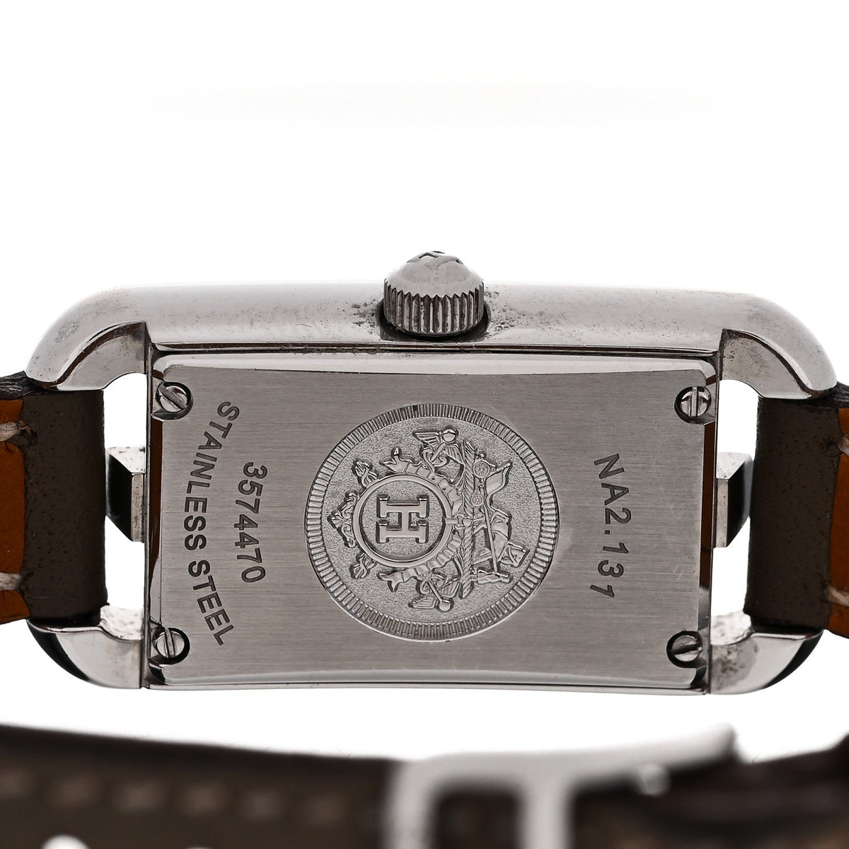 Hermes Nantucket 17MM Quartz Watch Etoupe Swift Stainless Steel