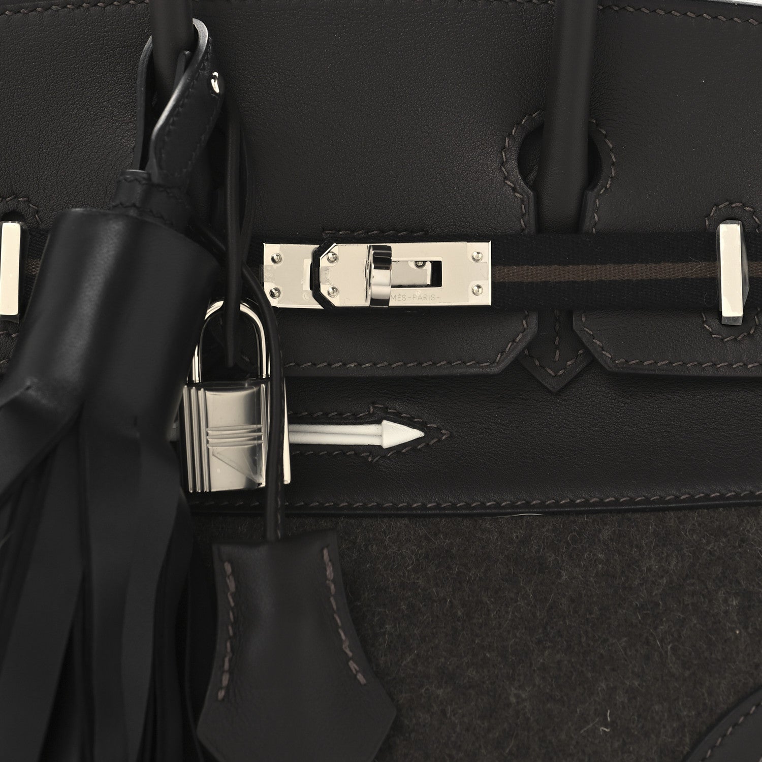 エルメス バーキン 25 限定品 ゴーチーム Ebene フェルト / スイフト シルバー金具 HERMES BIRKIN 25 GO TEAM EBENE FEUTRE / SWIFT SILVER HARDWARE
