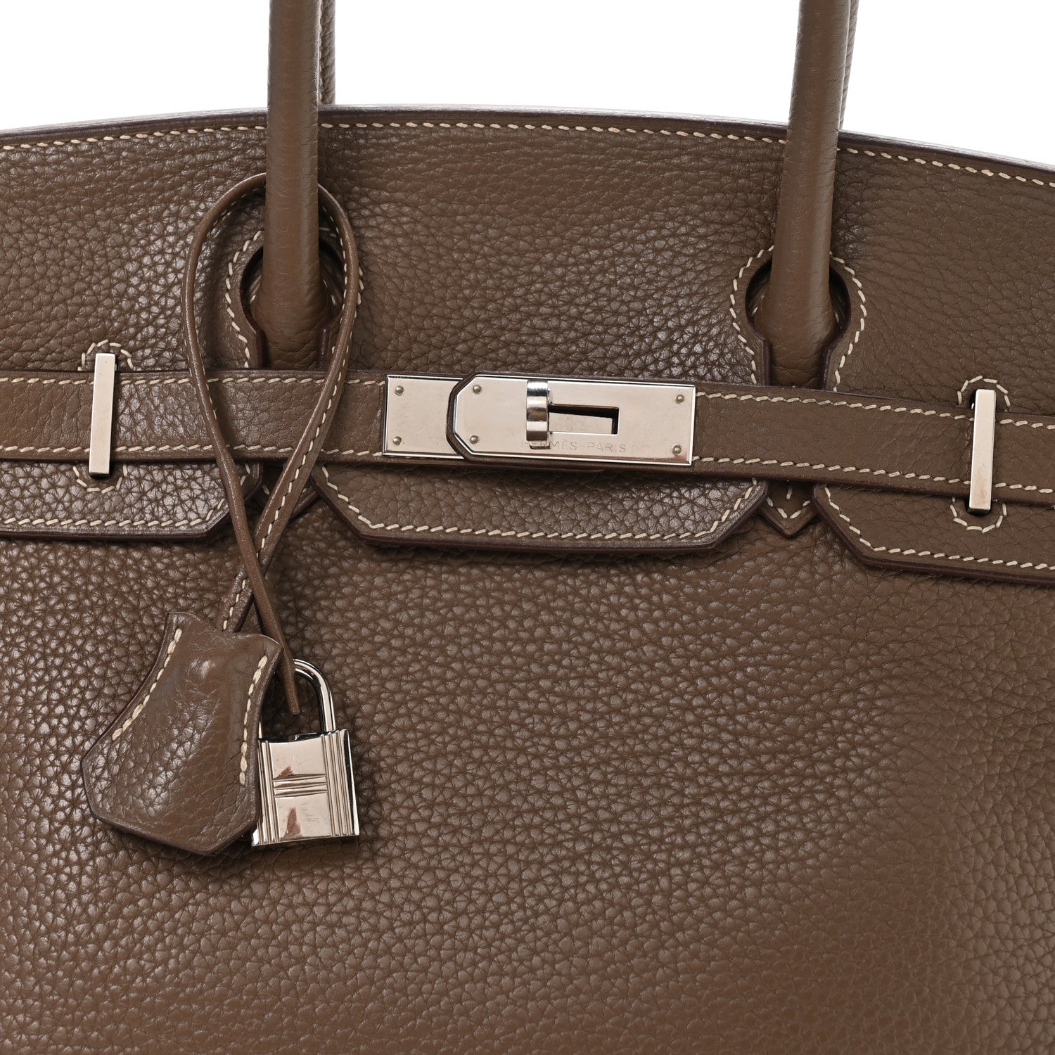 HERMES BIRKIN 30 ETOUPE TOGO SILVER HARDWARE
