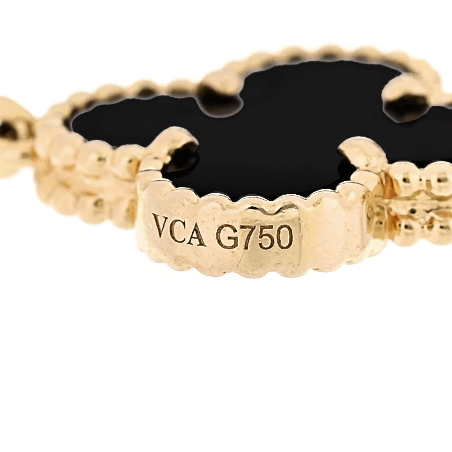 ヴァンクリーフ&アーペル ヴィンテージアルハンブラ 5モチーフ ブレスレット ブラックオニキス 18K イエローゴールド VAN CLEEF & ARPELS VINTAGE ALHAMBRA 5 MOTIFS BRACELET BLACK ONYX 18K YELLOW GOLD