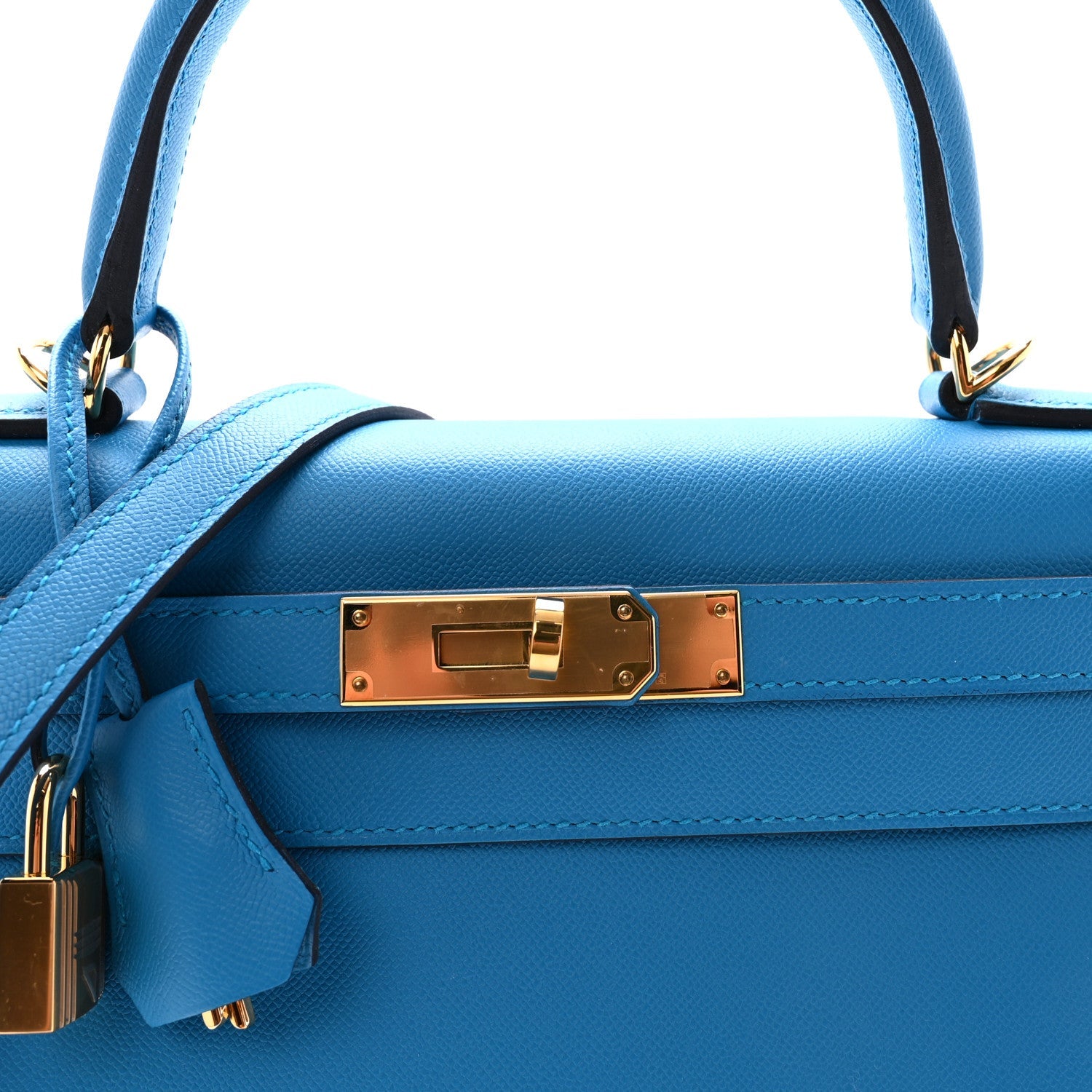 エルメス ケリー 28 外縫い Bleu Frida エプソン ゴールド金具 HERMES KELLY 28 SELLIER BLEU FRIDA EPSOM GOLD HARDWARE