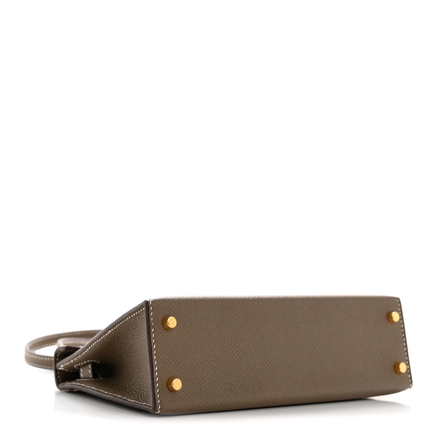 エルメス ミニケリー 20 外縫い Etoupe エプソン ゴールド金具 HERMES MINI KELLY 20 SELLIER ETOUPE EPSOM GOLD HARDWARE