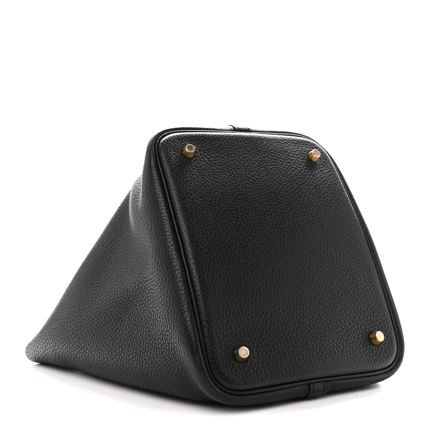HERMES PICOTIN LOCK MM 22 BLACK TAURILLON CLEMENCE GOLD HARDWARE