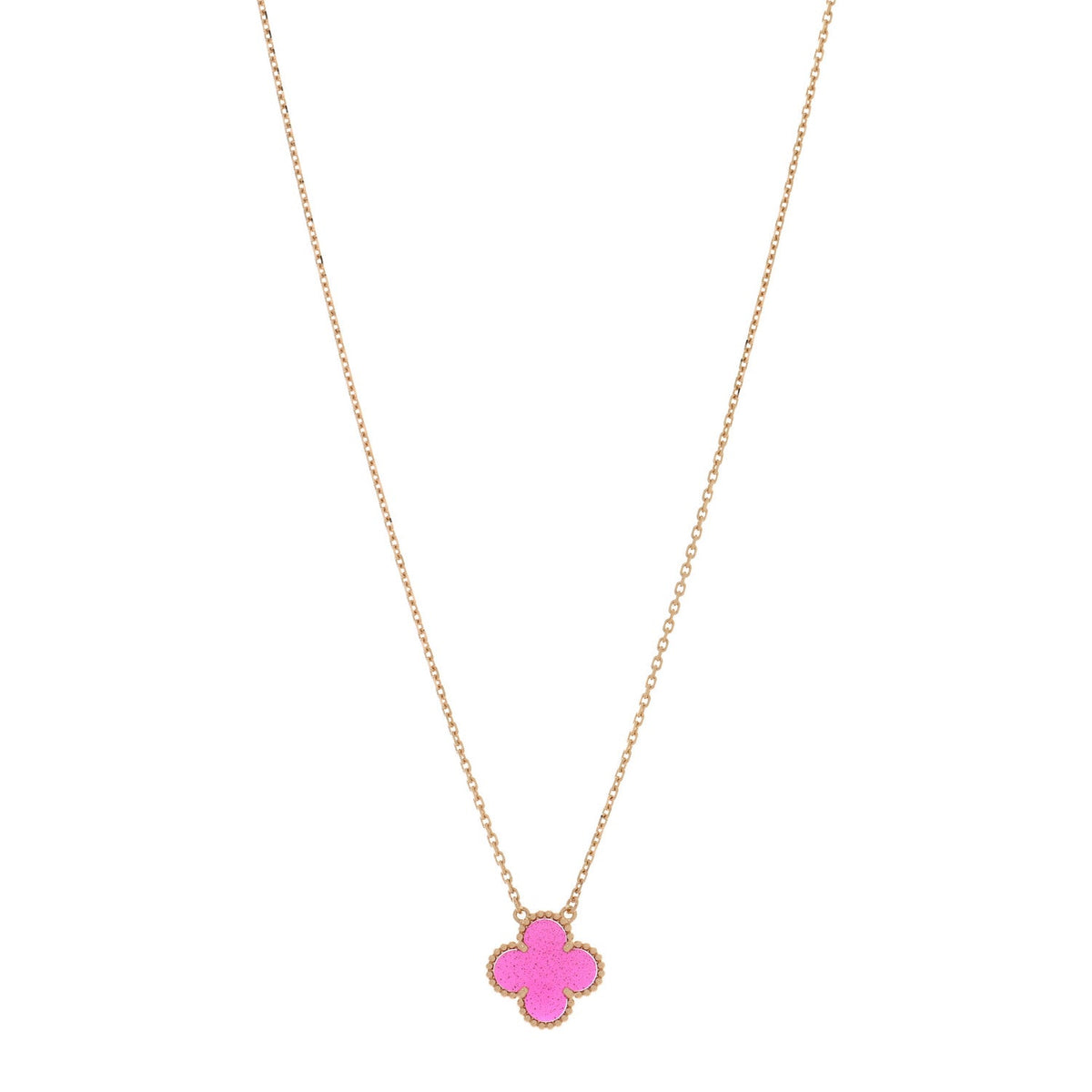 Van Cleef & Arpels Vintage Alhambra Pendant Necklace 18K Yellow Gold
