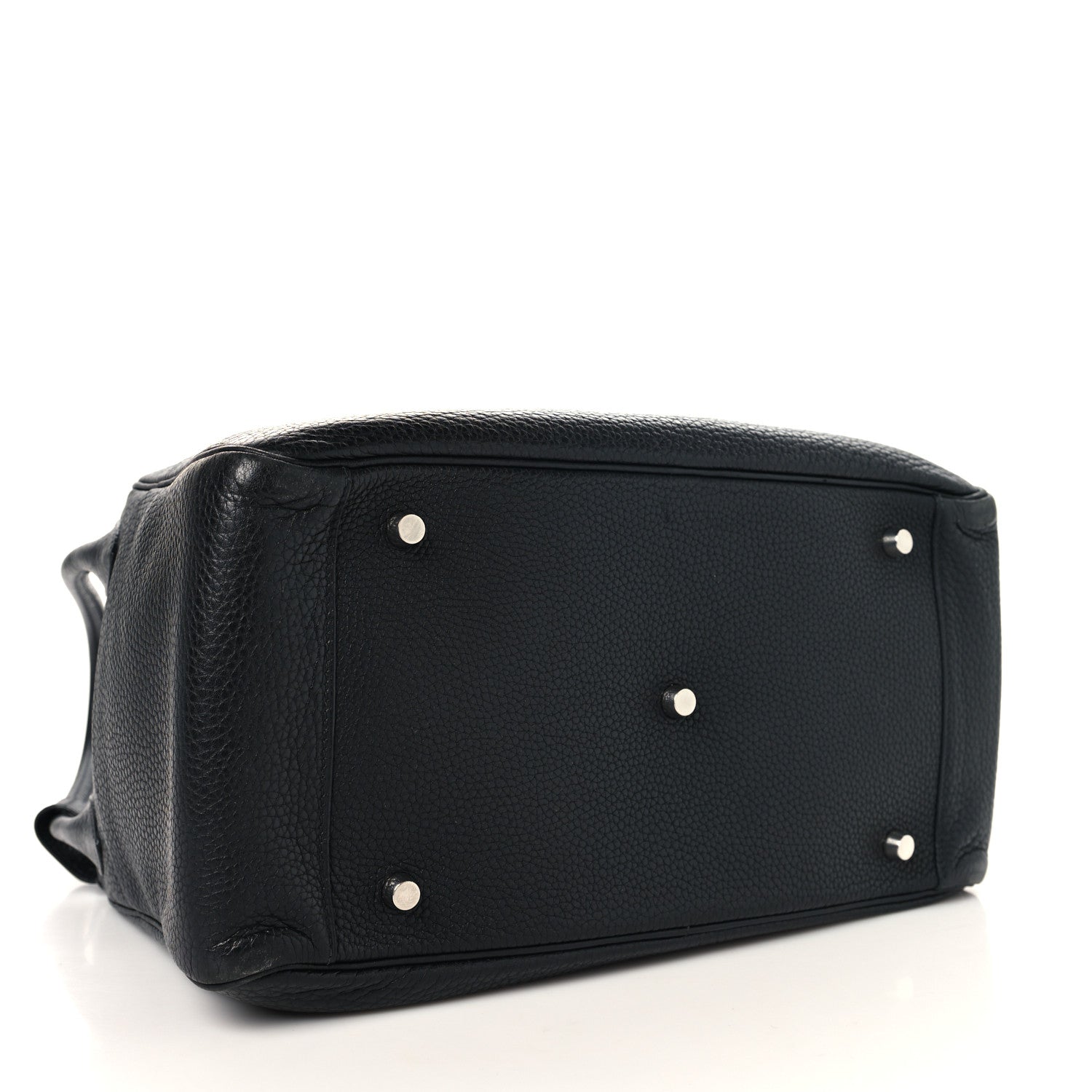 HERMES LINDY 34 BLACK TAURILLON CLEMENCE SILVER HARDWARE
