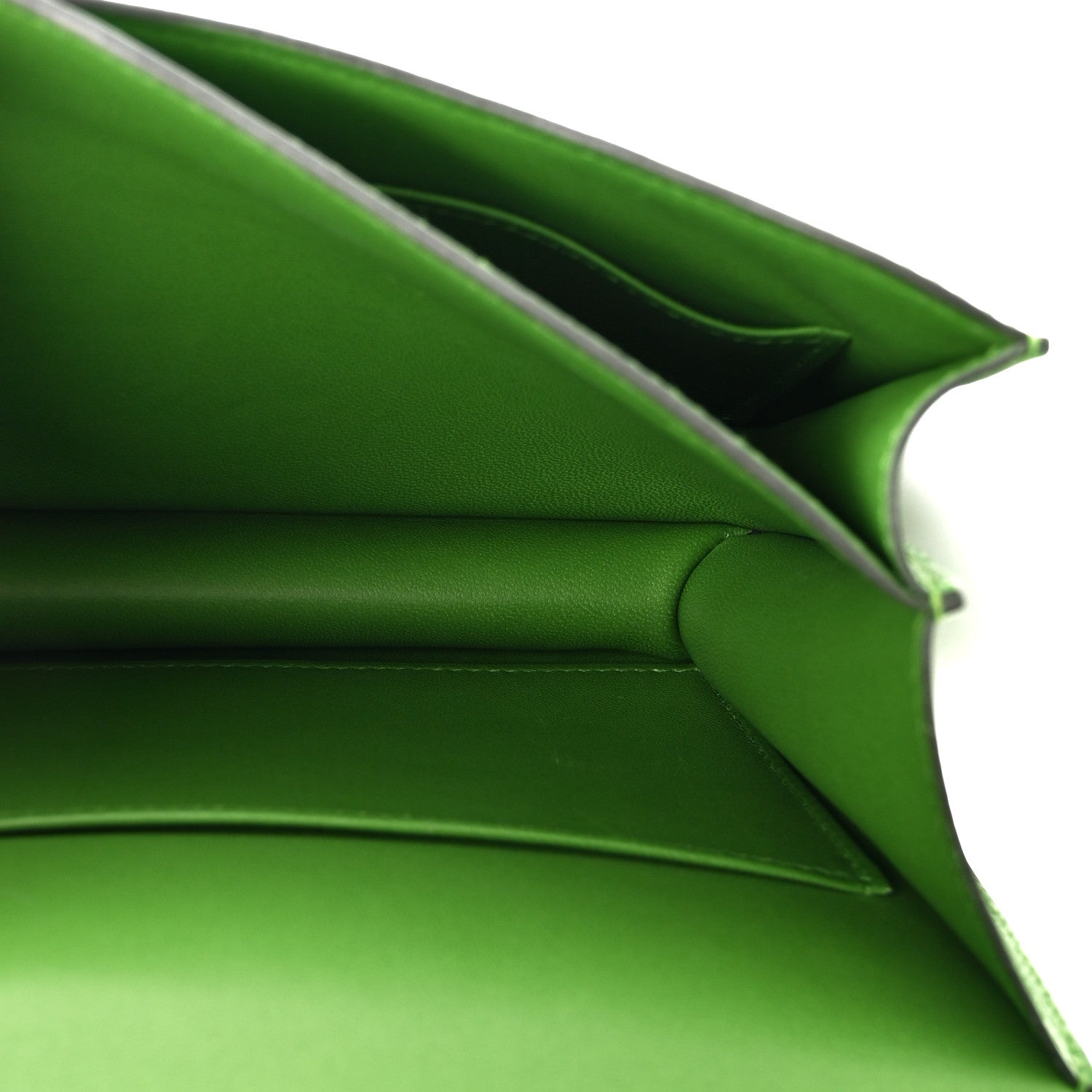 HERMES MINI CONSTANCE 18 VERT YUCCA EPSOM SILVER HARDWARE