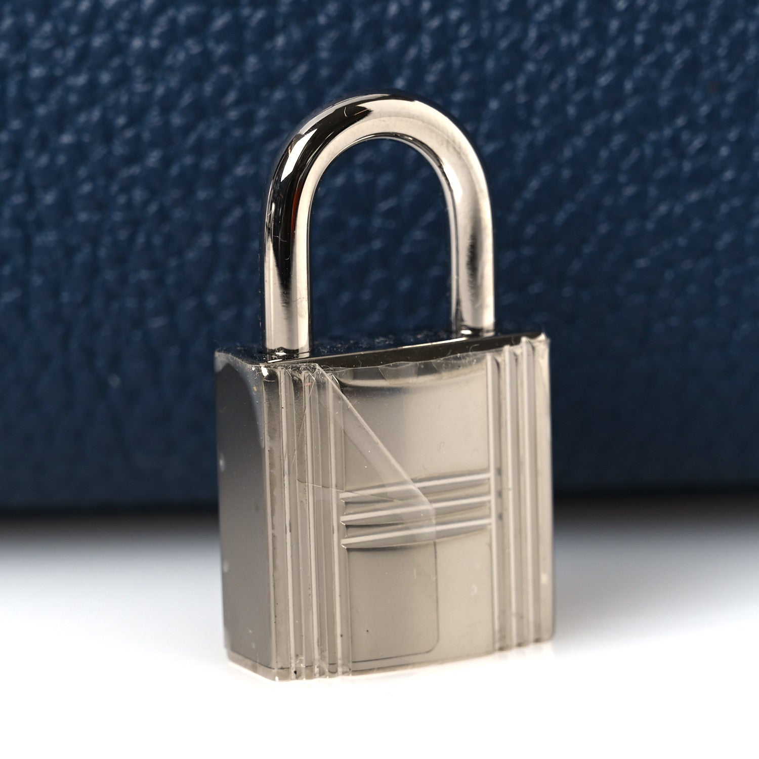 HERMES KELLY 28 RETOURNE BLEU DE PRUSSE TOGO SILVER HARDWARE