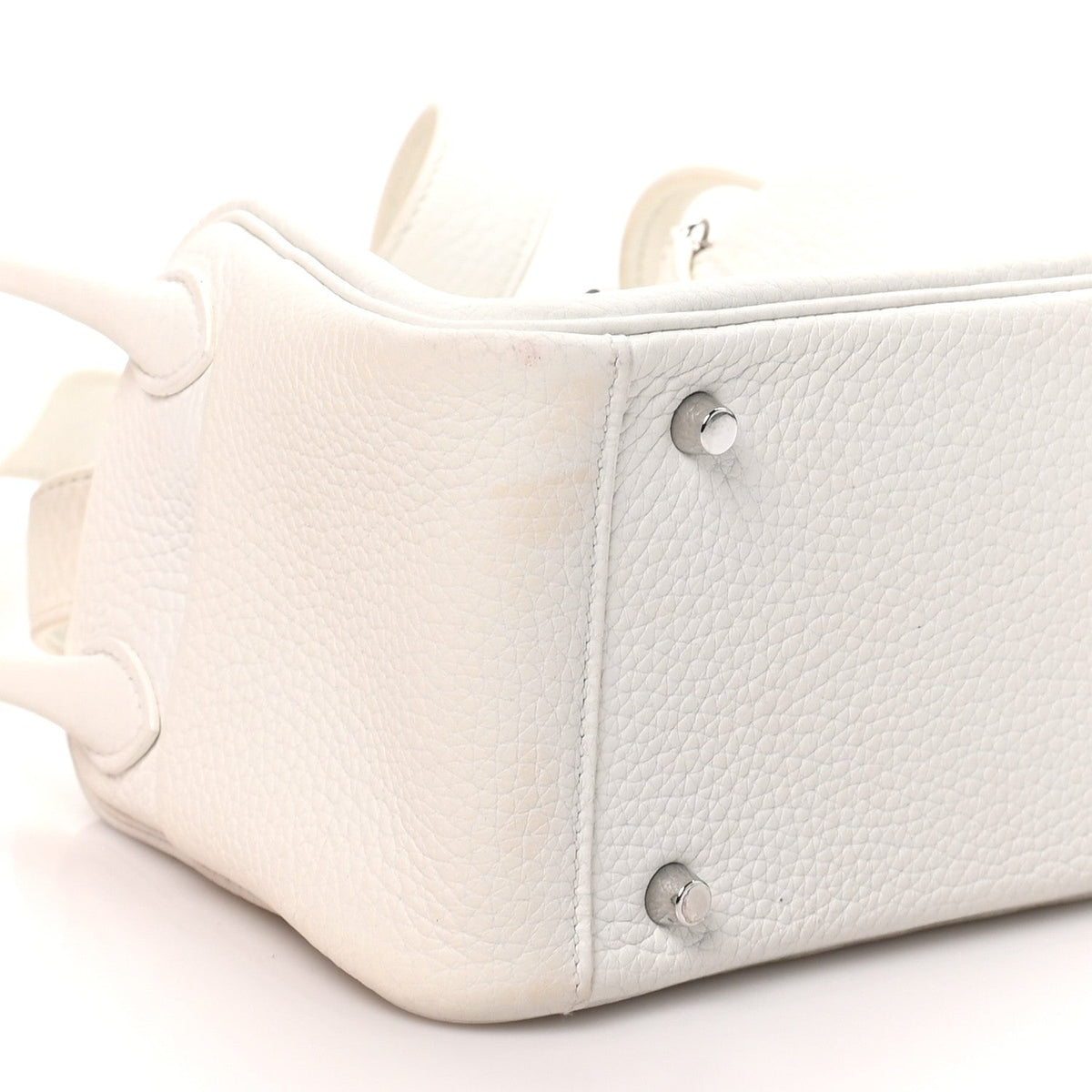 Hermes Lindy 20 New White Taurillon Clemence Silver Hardware