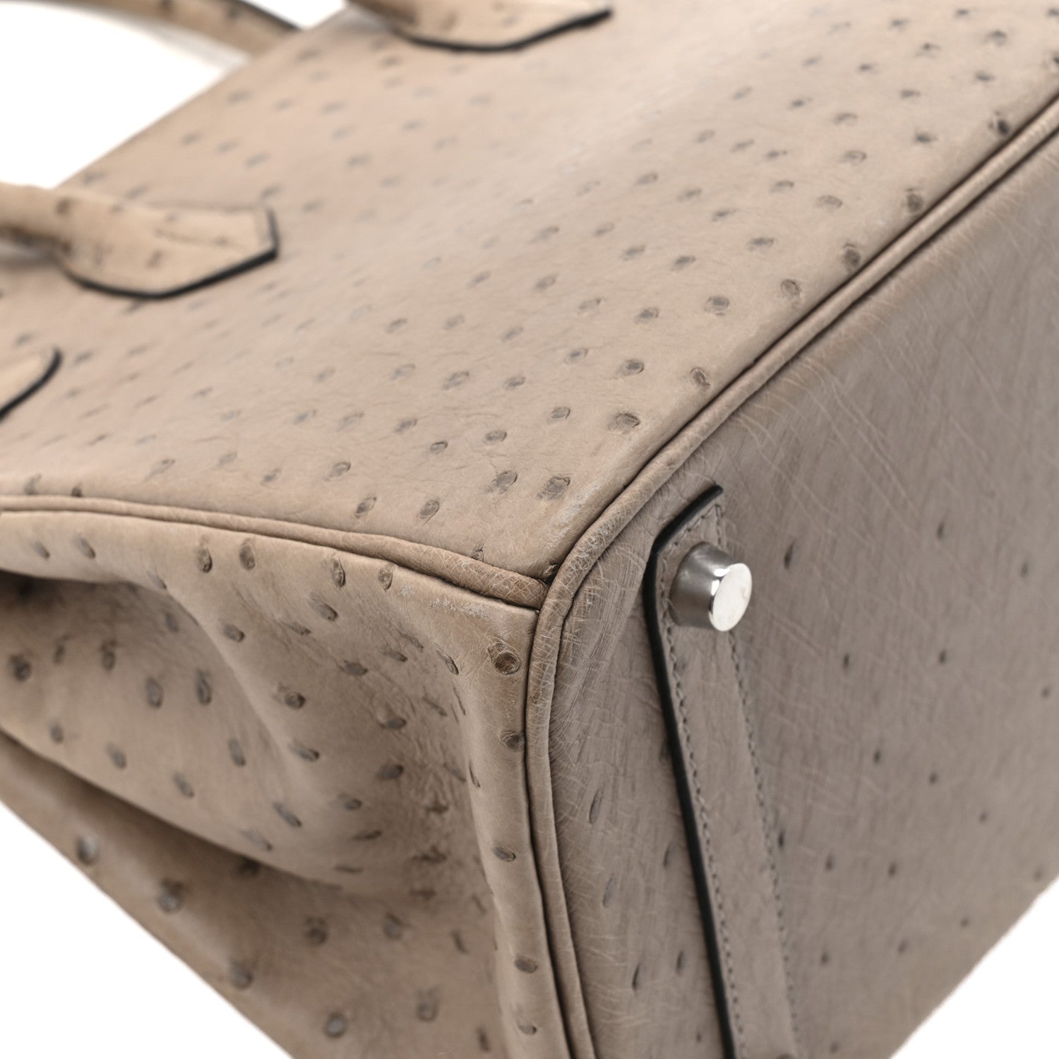 HERMES BIRKIN 30 Mousse Ostrich Silver Hardware