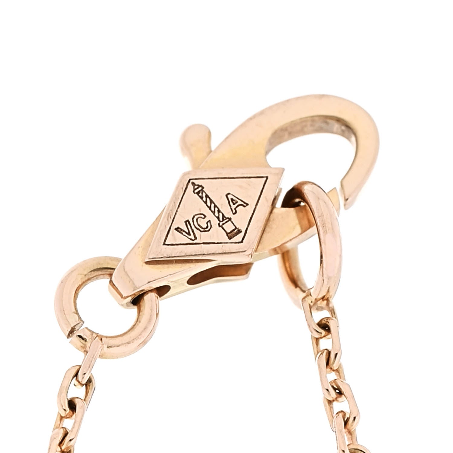Van Cleef & Arpels Carnelian Sweet Alhambra Bracelet 18K Rose Gold