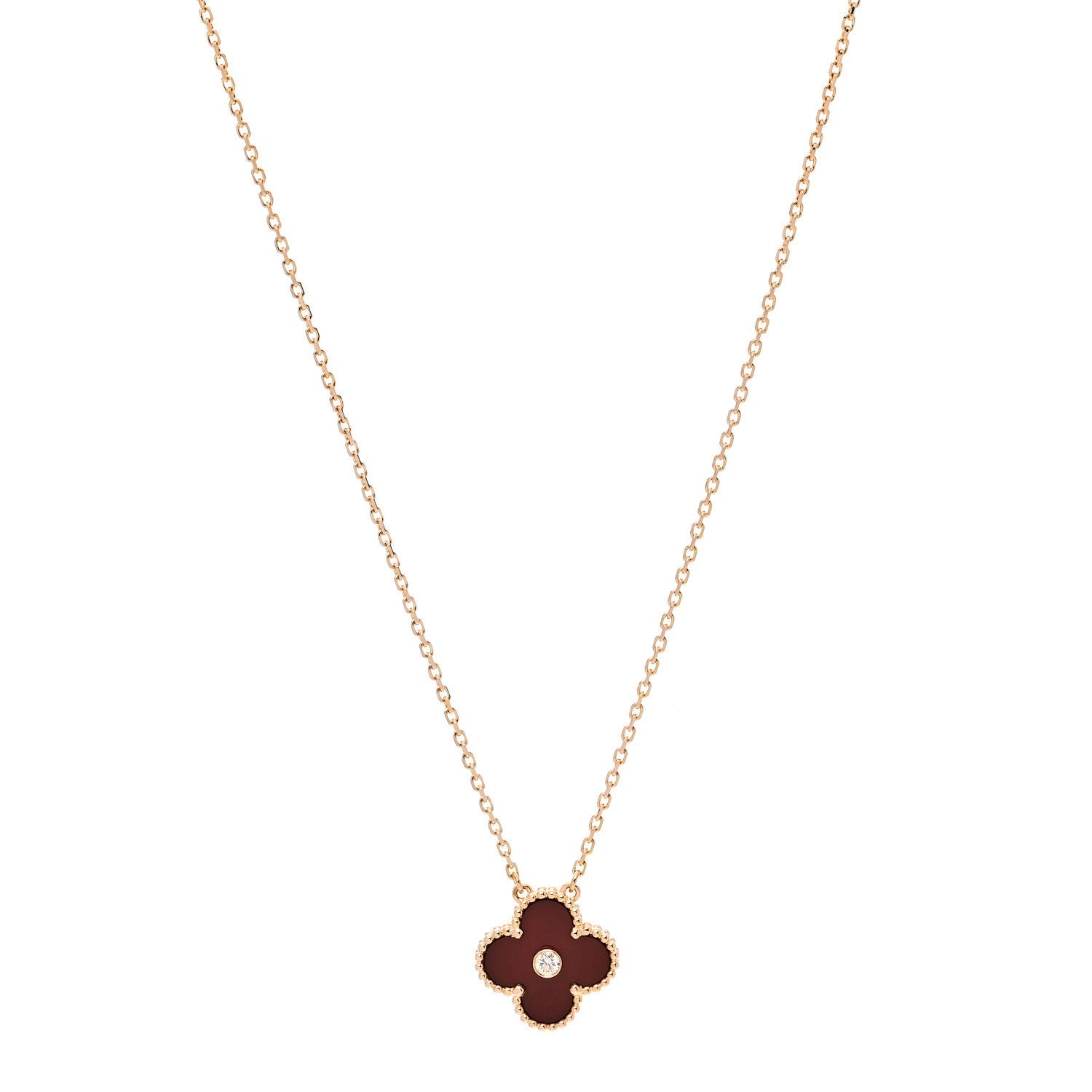 ヴァンクリーフ&アーペル ヴィンテージアルハンブラ ペンダントネックレス マルチカラー 18K ローズゴールド VAN CLEEF & ARPELS VINTAGE ALHAMBRA PENDANT NECKLACE MULTICOLOR 18K ROSE GOLD