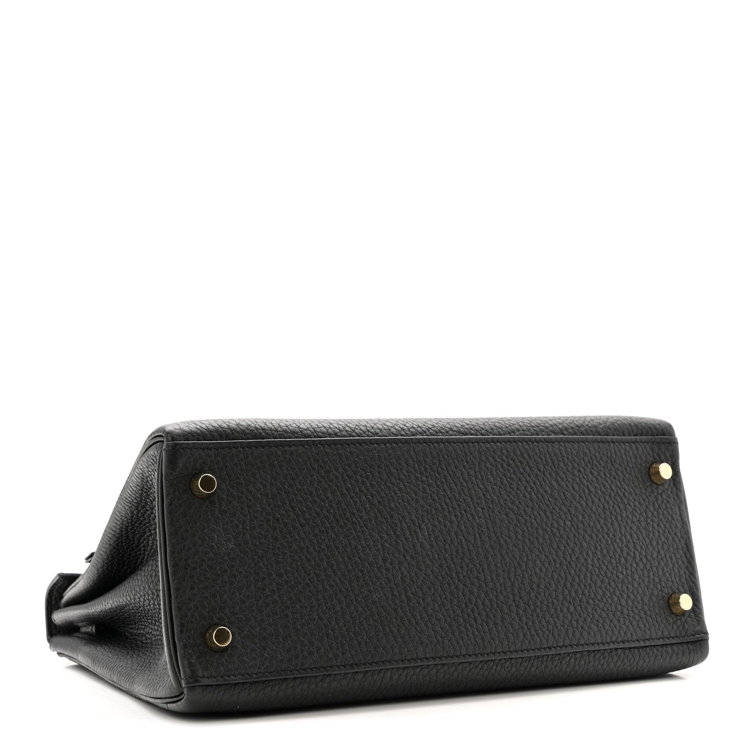 HERMES KELLY 28 RETOURNE BLACK TOGO GOLD HARDWARE