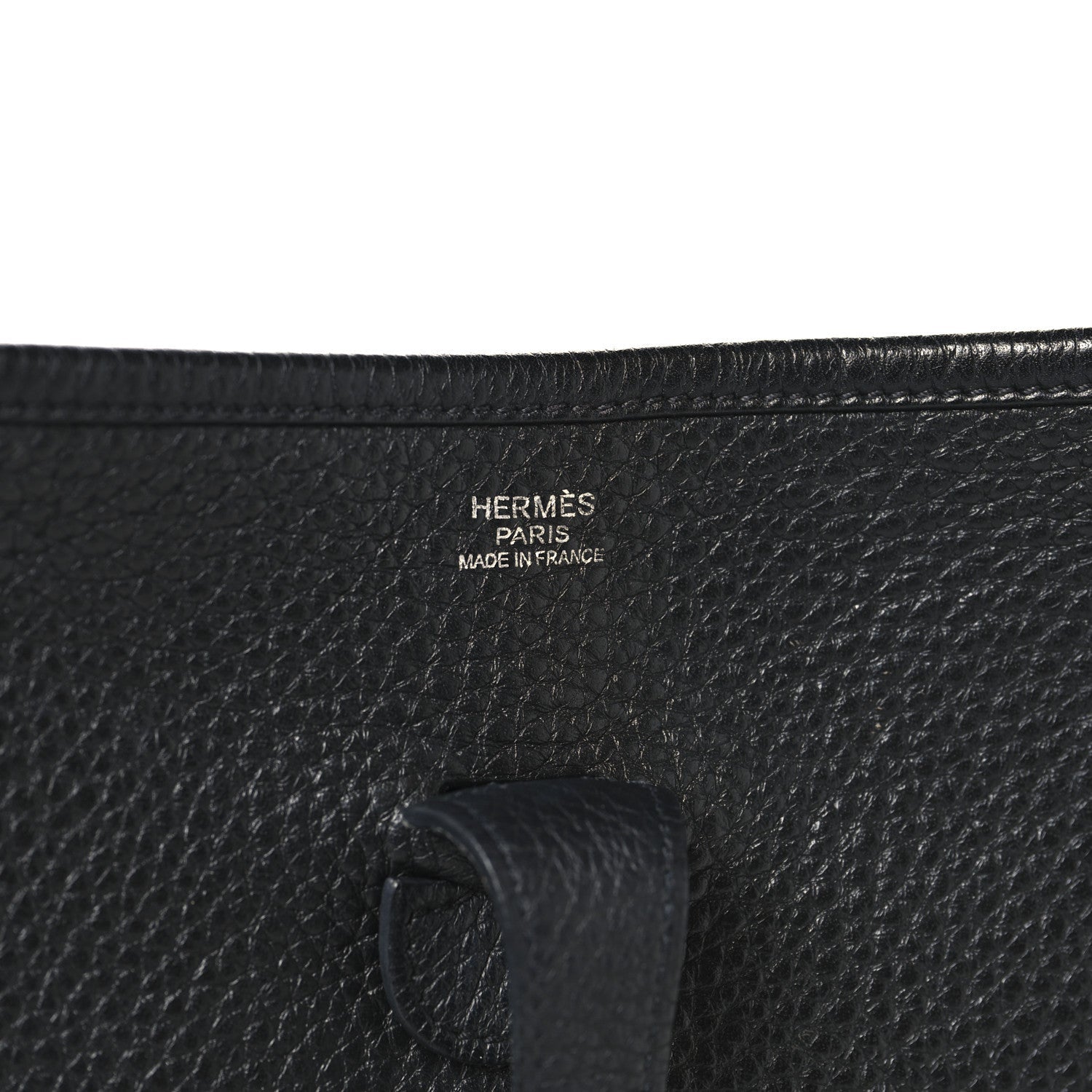 HERMES EVELYNE PM BLACK TAURILLON CLEMENCE SILVER HARDWARE