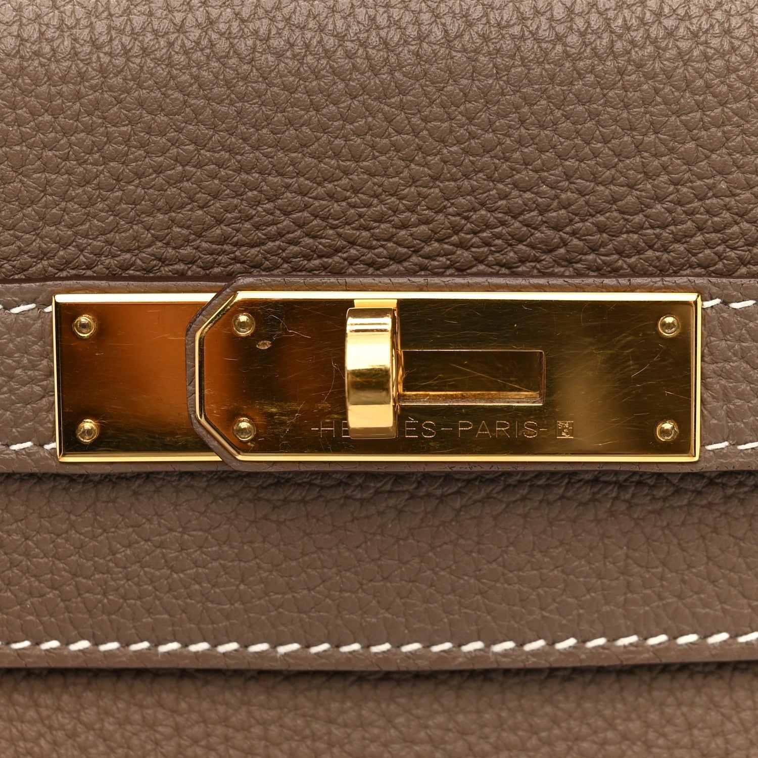 HERMES KELLY 28 RETOURNE ETOUPE TOGO GOLD HARDWARE