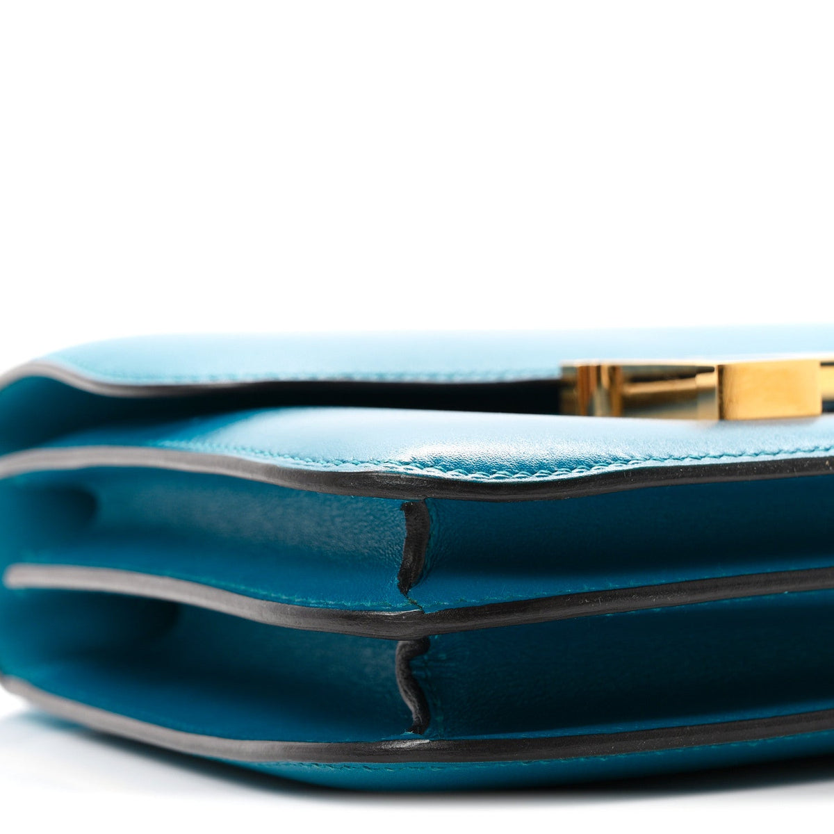 Hermes Mini Constance 18 Bleu Izmir Tadelakt Gold Hardware