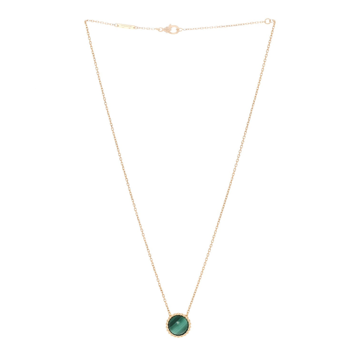 ヴァンクリーフ&アーペル ペルレ ペンダントネックレス マラカイト 18K イエローゴールド VAN CLEEF & ARPELS PERLÉE PENDANT NECKLACE MALACHITE 18K YELLOW GOLD