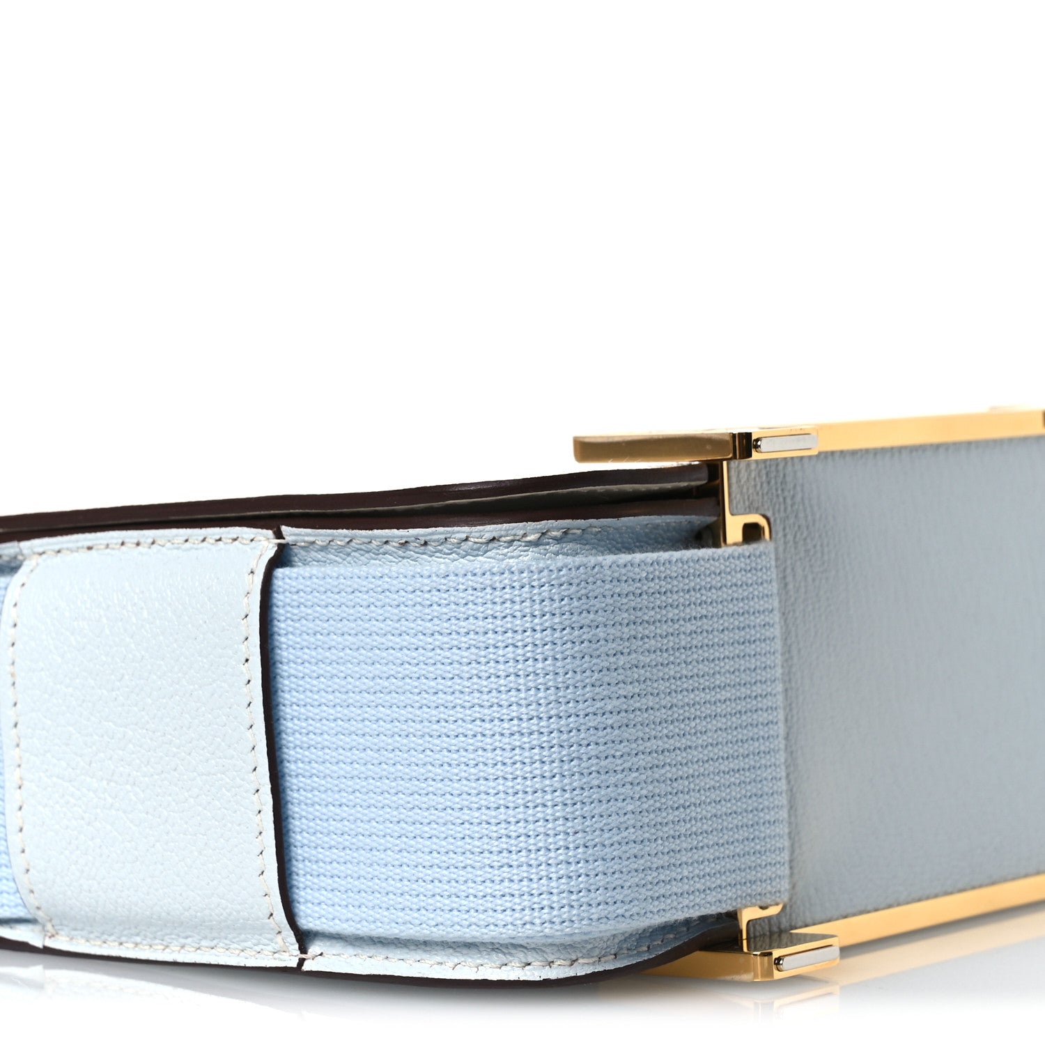 HERMES GETA VERSO BLEU BRUME NATA CHEVRE MYSORE GOLD HARDWARE