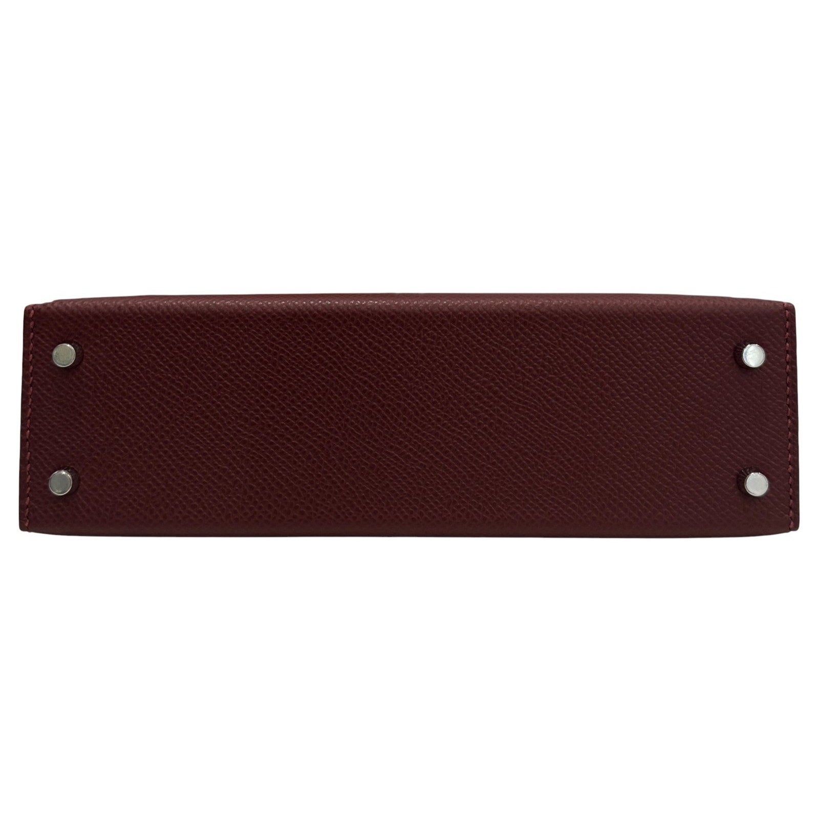 HERMES MINI KELLY 20 SELLIER TRICOLOR ROUGE H GOLD BAI BRUN EPSOM SILVER HARDWARE