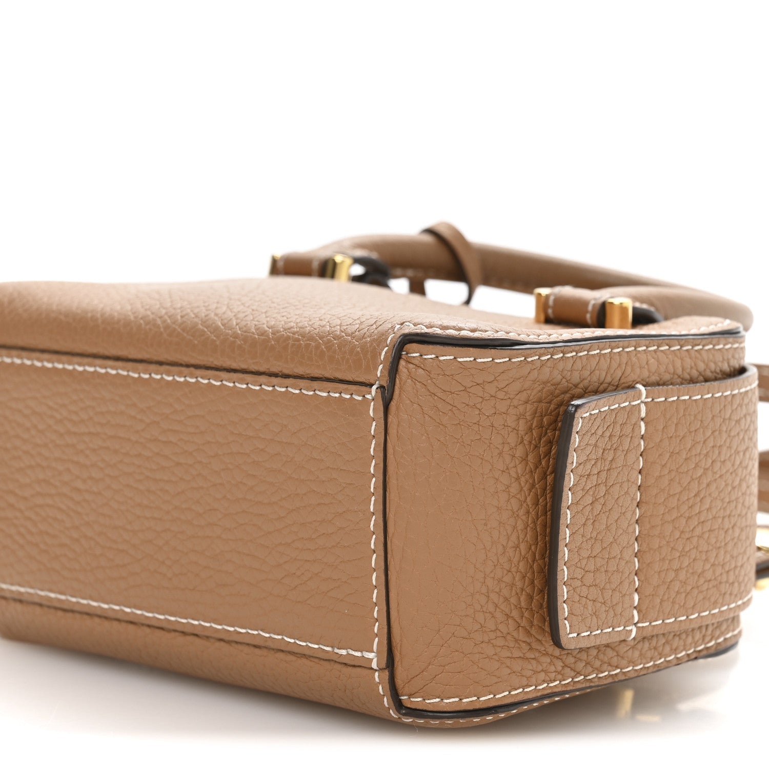 DELVAUX COOL BOX NANO SHOULDER BAG VEGETAL IVORY TAURILLON SOFT GOLD HARDWARE